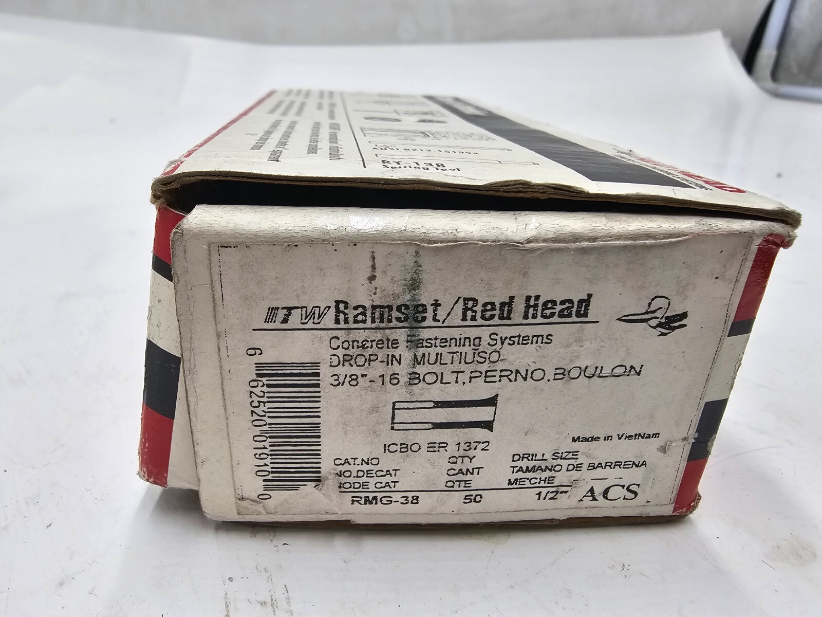 (QTY 50) ITW Ramset/Red Head RM-38 3/8″-16 Multi-Set Drop-In Anchor