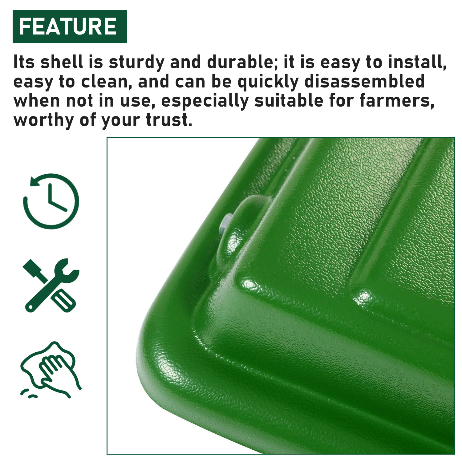 Green Top Tractor Canopy For 1 1/2″ x 3″, 2″ x 2″ or 2″ x 3″ ROPS