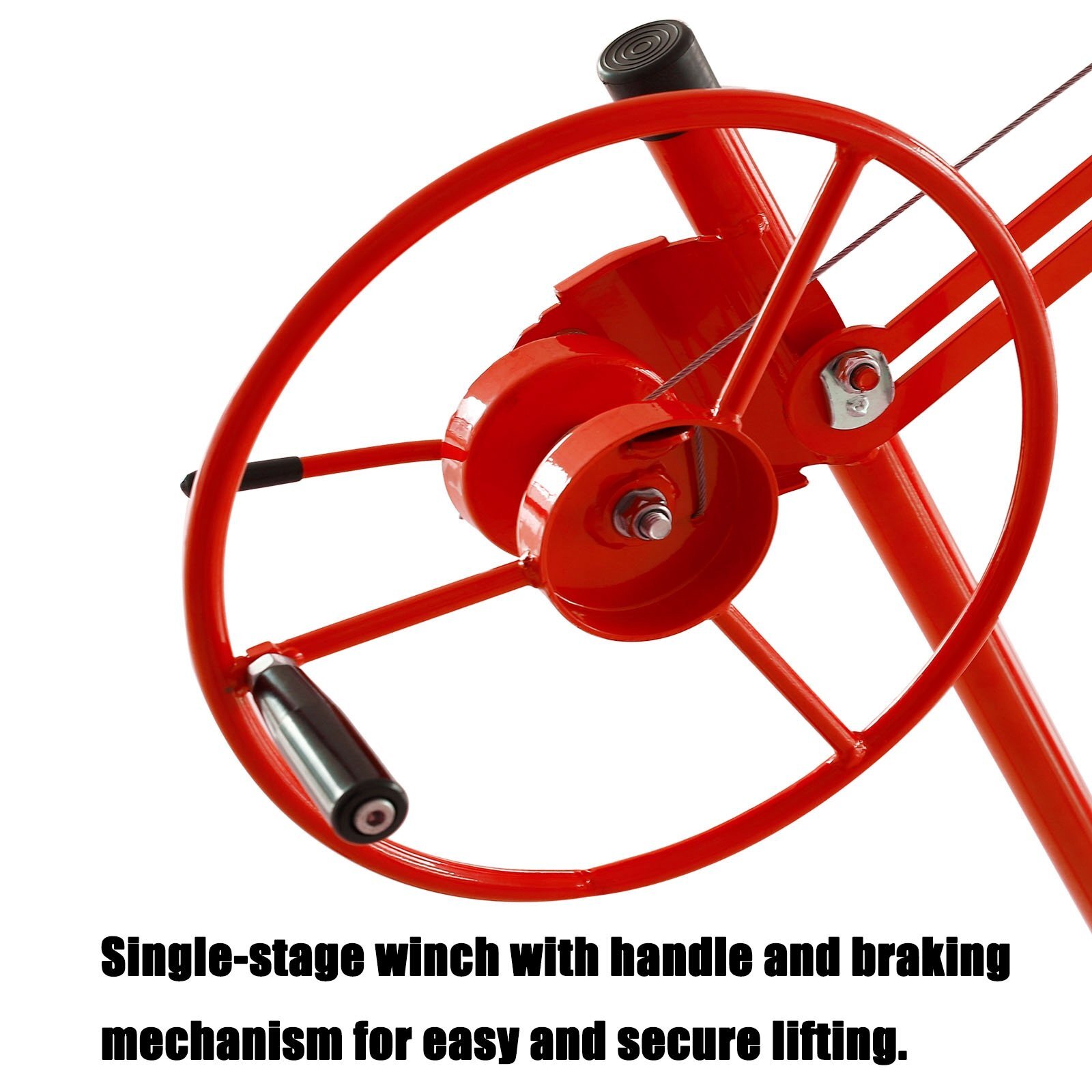 11FT Drywall Lifter Panel Hoist Jack Rolling Caster Construction Lockable 150lbs