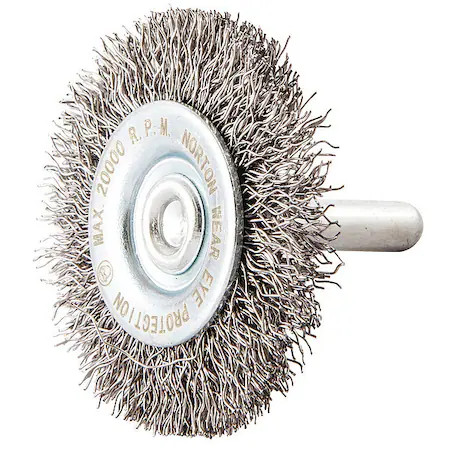 Wire Wheel Brush, Crimped, Carbon Steel, 66252839030