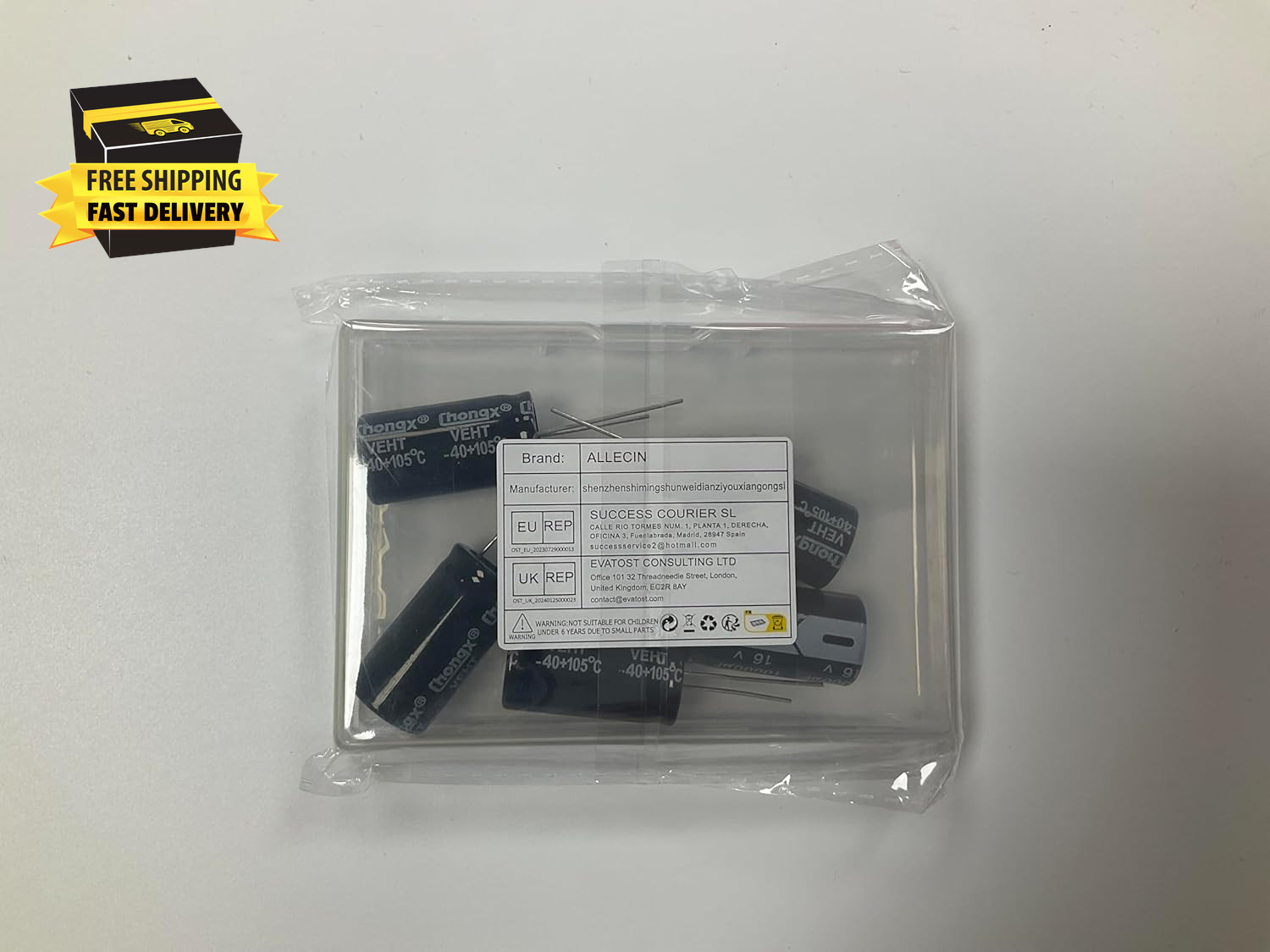 10000Uf 16V 16X30Mm Electrolytic Capacitor 10000 UF MFD 16 Volt 0.63X1.18In Alum