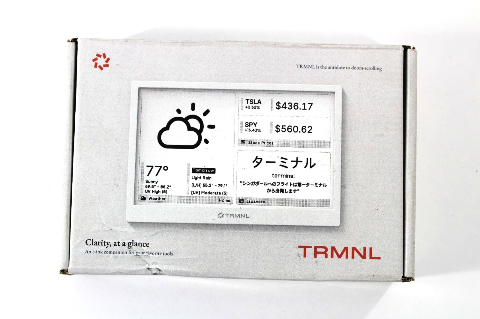 TRMNL OG Black White Translucent in Box