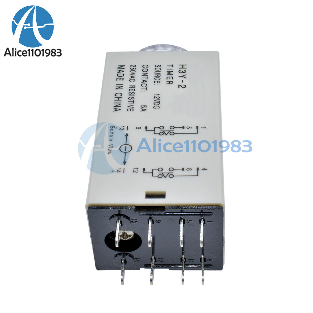 DC 12V H3Y-2 0-30 Minutes Power on Timer Time Delay Relay 8 Pin TH283
