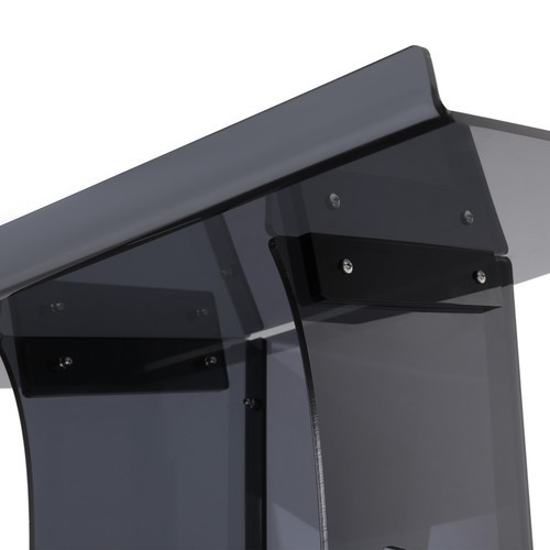 Acrylic Podium Stand, Floor Standing Podium, Acrylic Podium with Storage Shelf