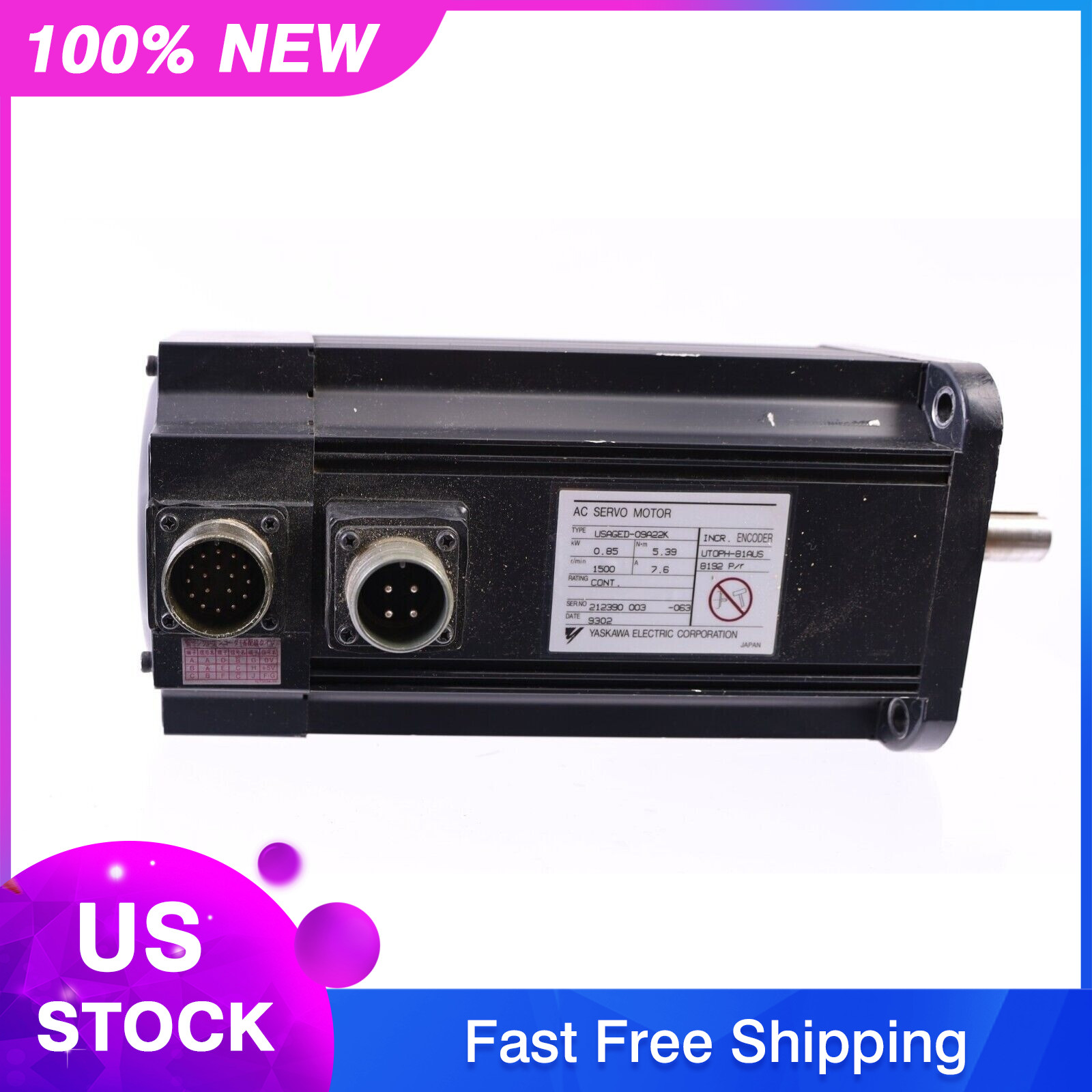 NEW YASKAWA USAGED-09A22K USAGED09A22K AC Servo Motor FAST SHIPPING