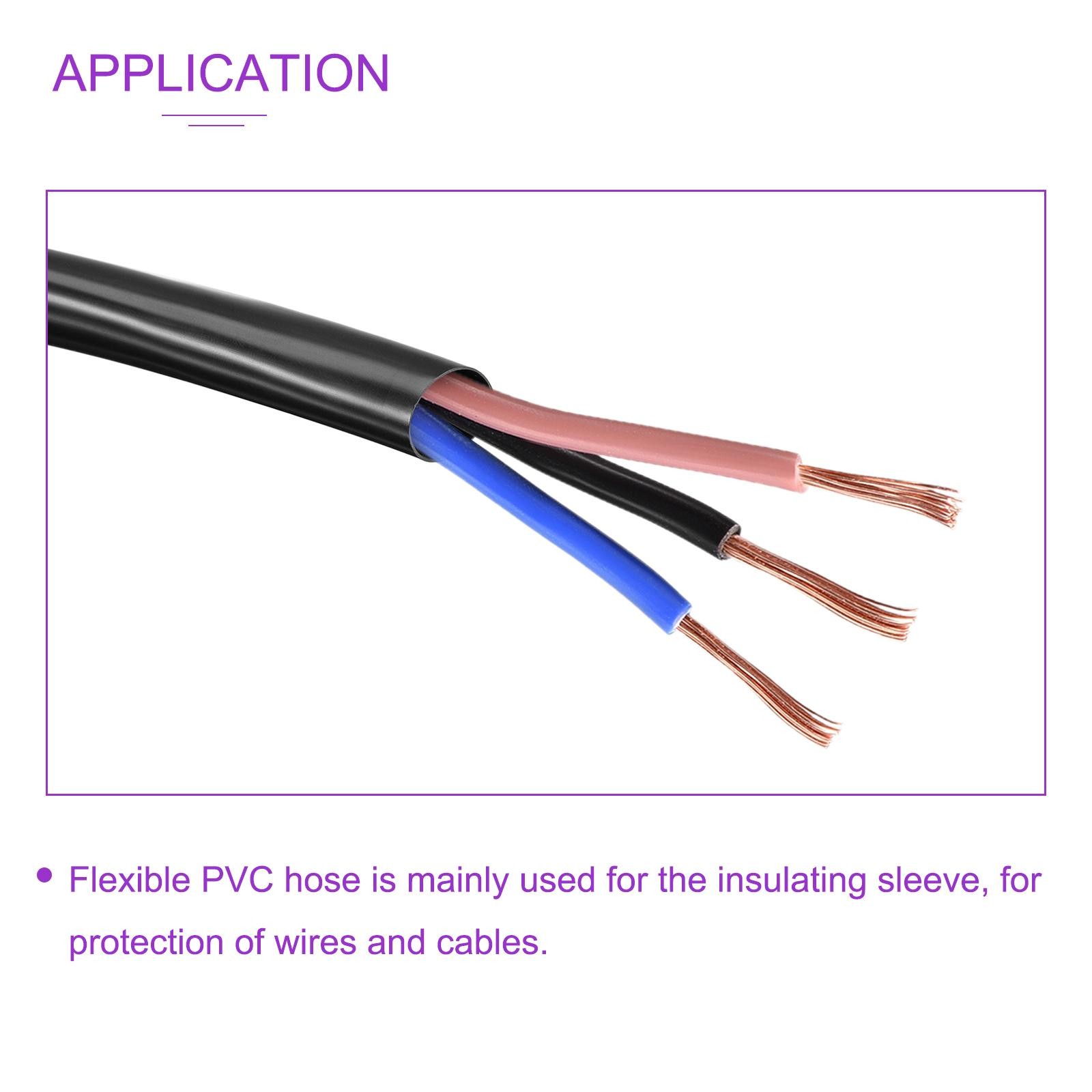 Flexible PVC Hose 12mm ID 13mm OD 3.0m/9.8ft Length Black