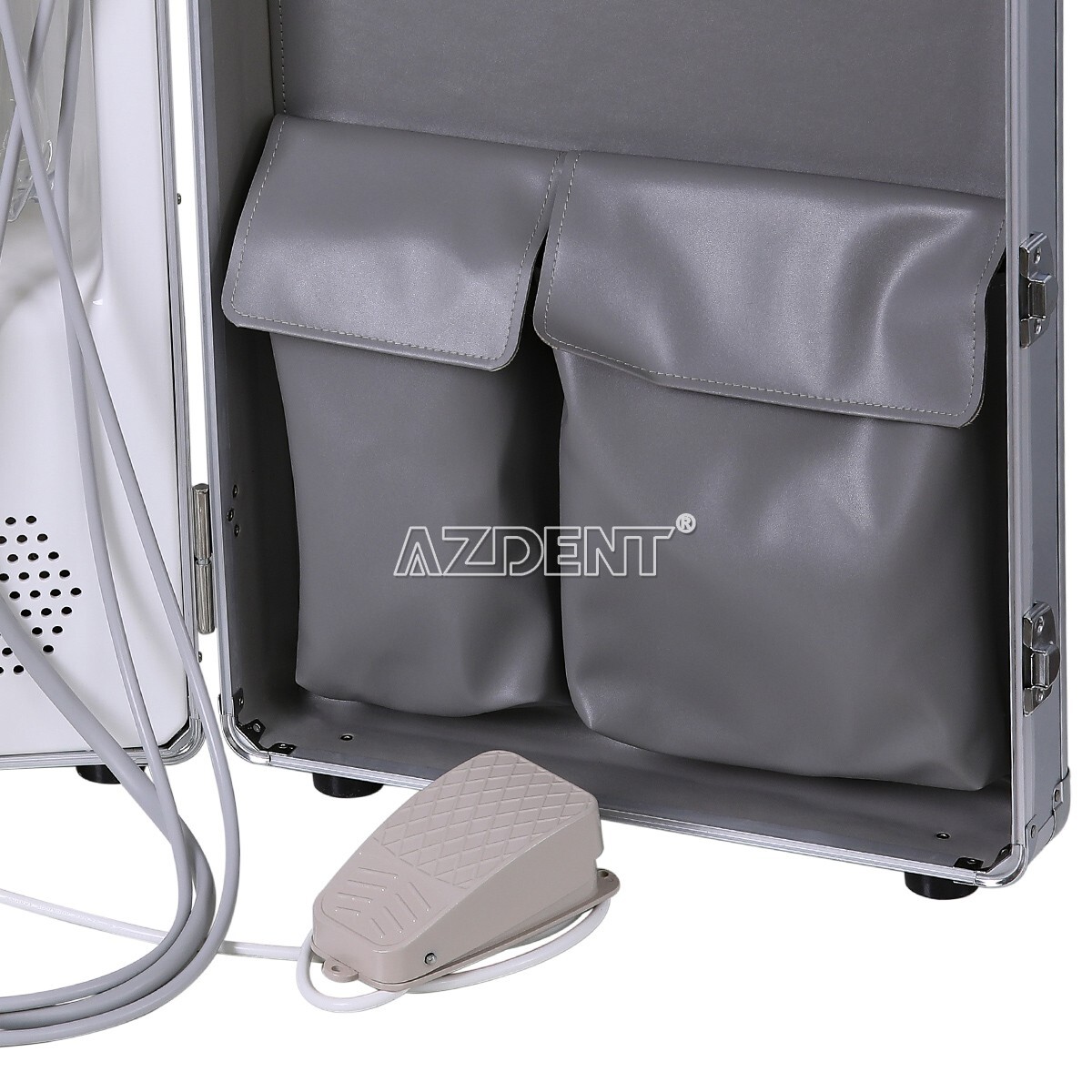 Portable Dental Mobile Delivery Unit Cart Air Compressor+Low Speed Handpiece Kit
