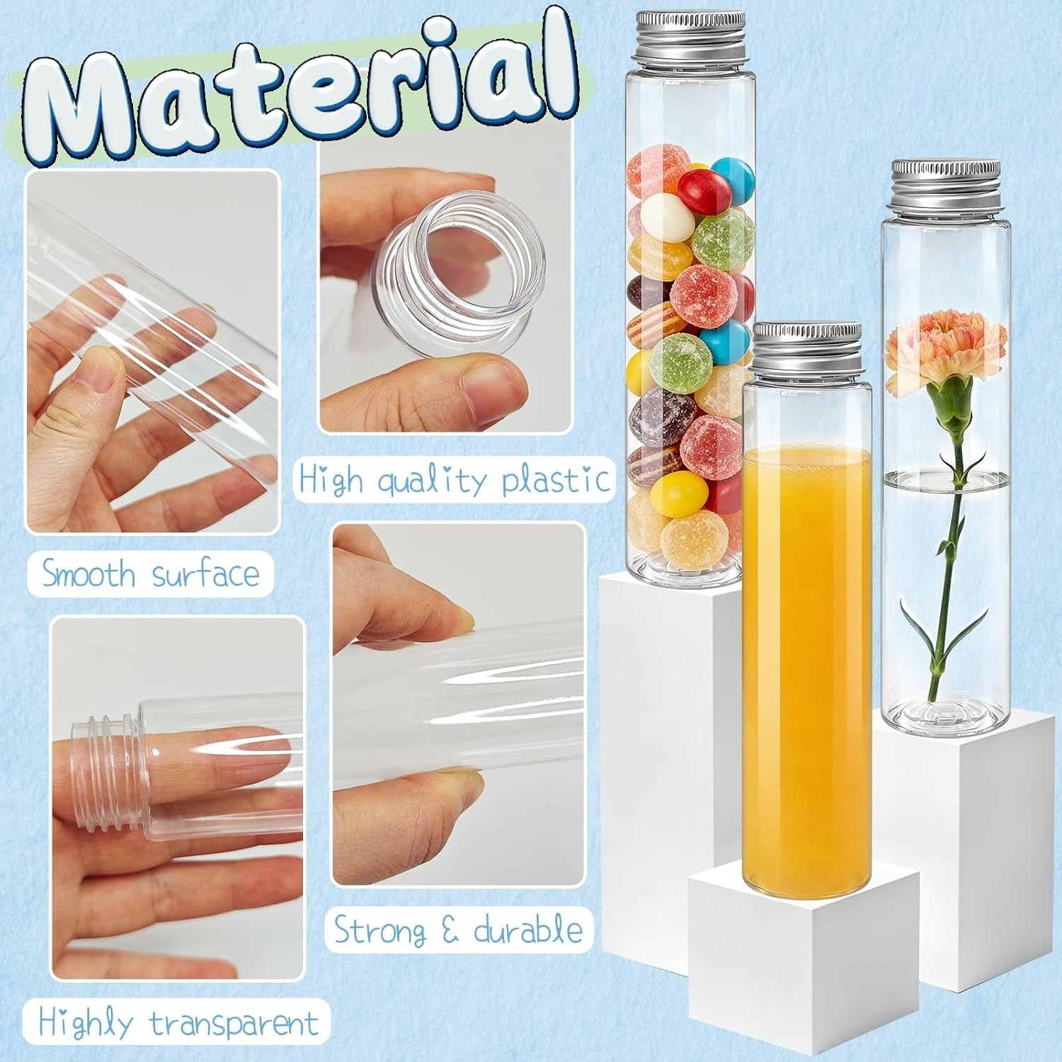 18 PCS 115ml Clear Plastic Tubes,Flat Tube,Plastic Tube with Screw Caps an…