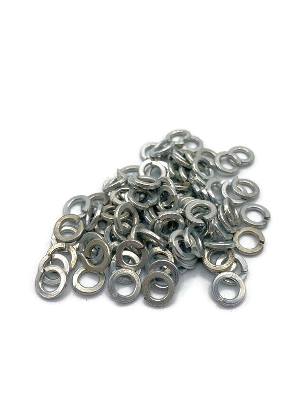 *98 pcs* Rockford 5/32″ #8 Split Ring Lock Washers Medium Carbon Steel Zinc