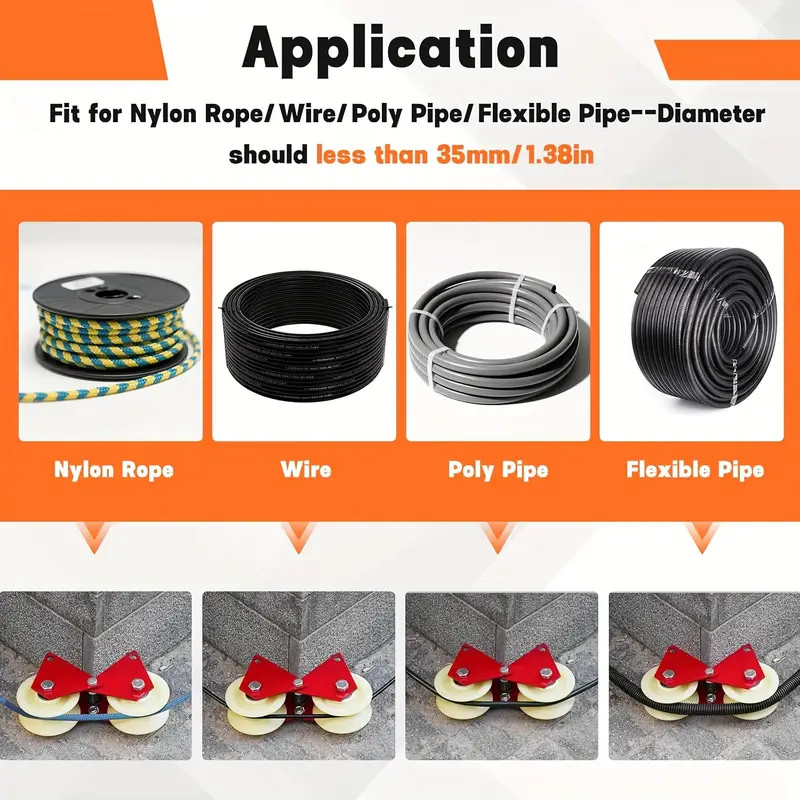 Heavy-Duty Foldable Manual Pulley System with Durable Metal Frame Labor-Saving