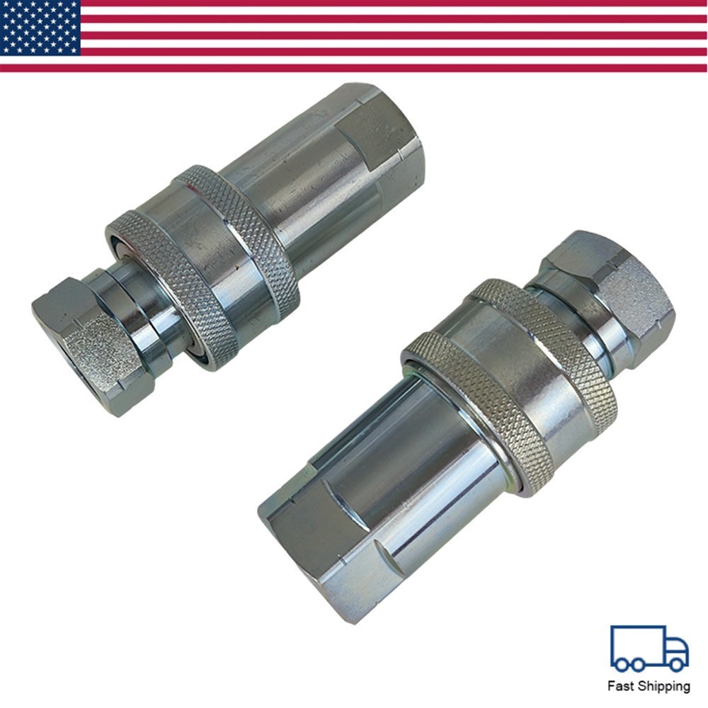 New For Pioneer Style Hydraulic Quick Connect Couplers 2 Sets 1/2″ Ag Poppet US