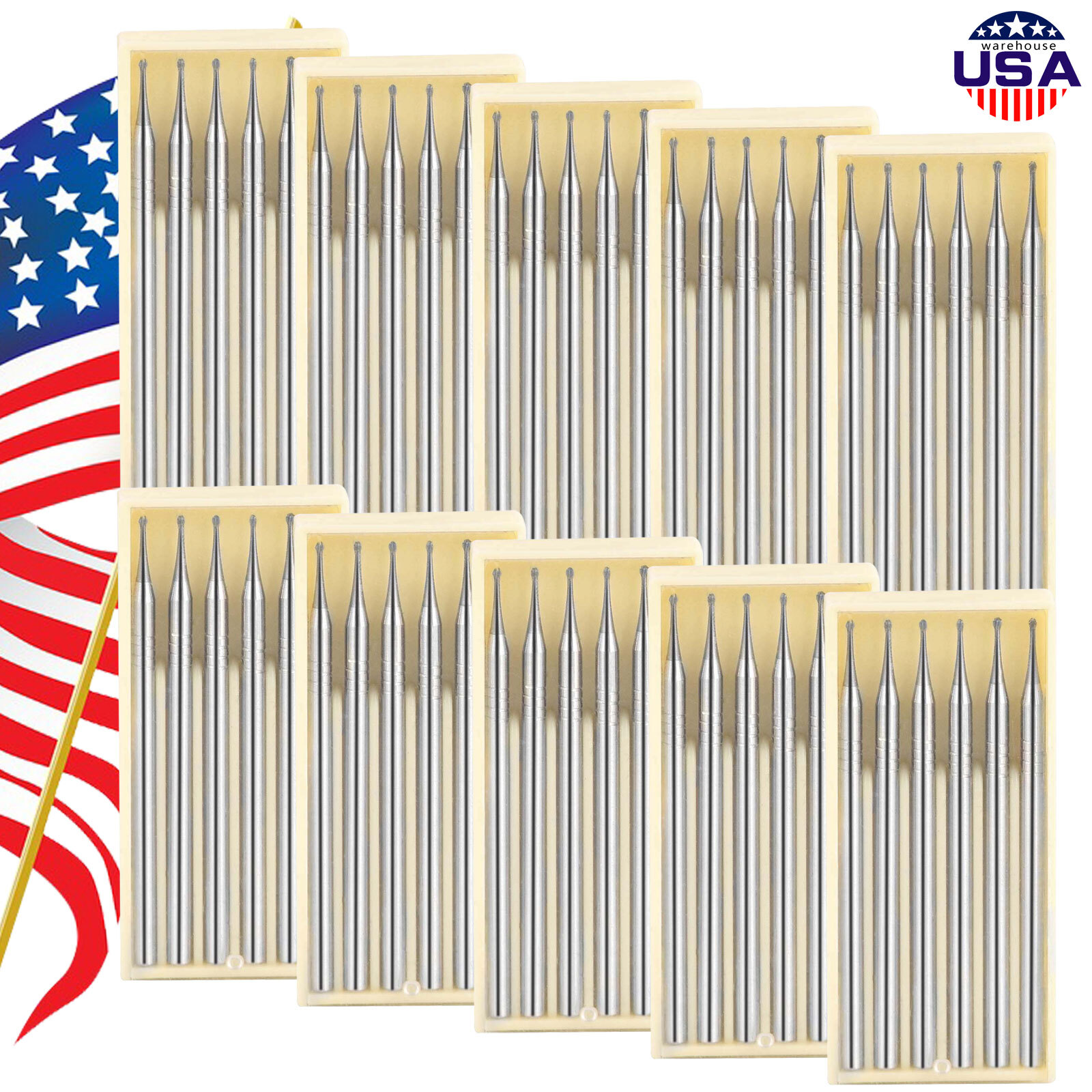 10pcs/pk HP Tungsten Steel Carbide Cutter Dental Denture Burs Lab Drill Polisher