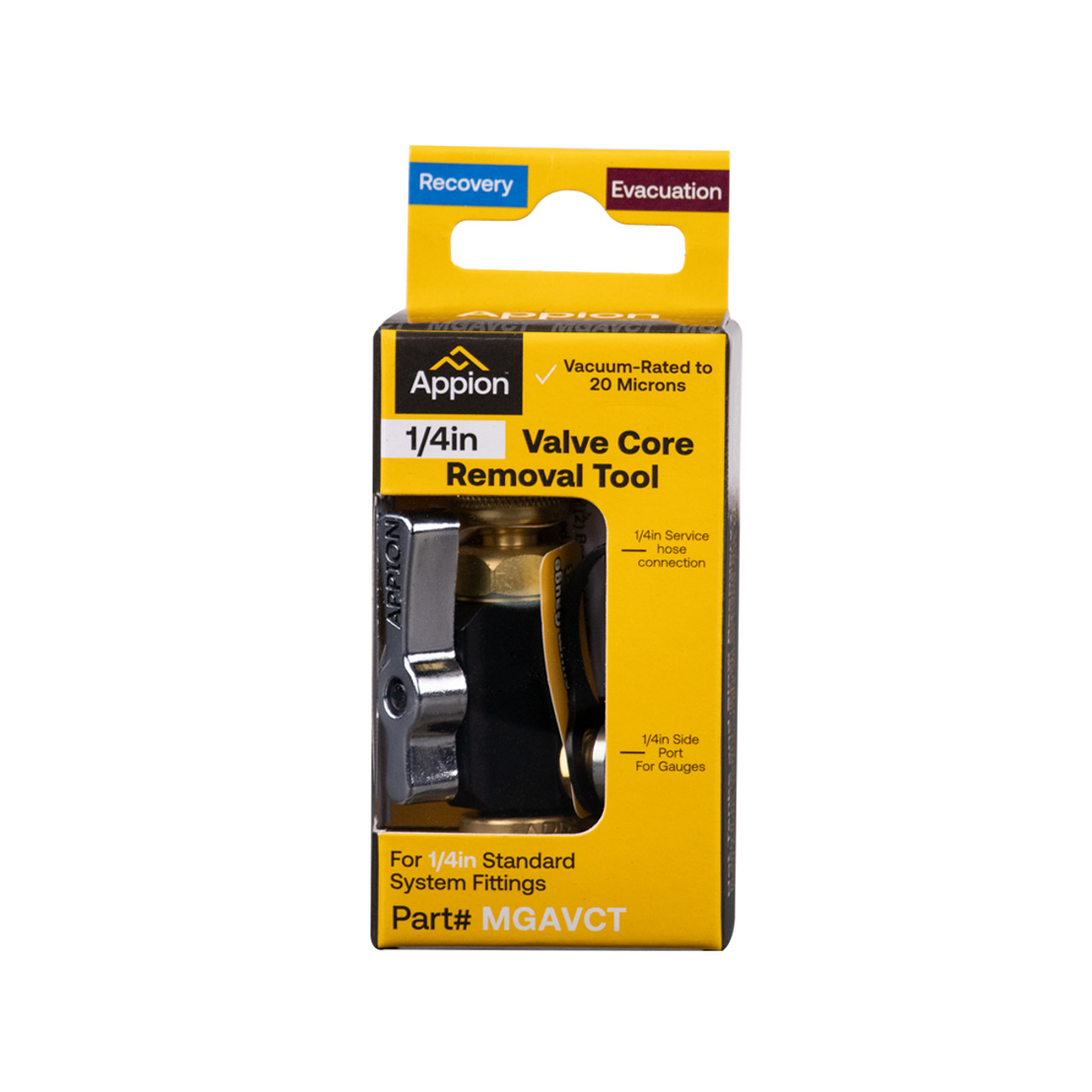 Appion MGAVCT 1/4 Inch MegaFlow Vacuum-Rated Valve Core Removal Tool