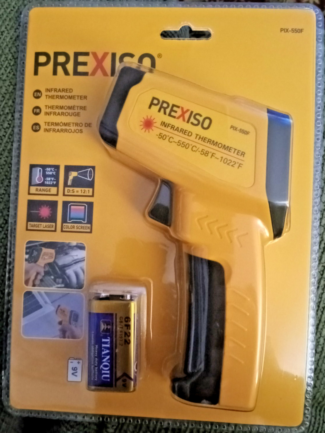 Prexiso PIX-550F Infrared Thermometer (-58°F to 1022°F) NIB