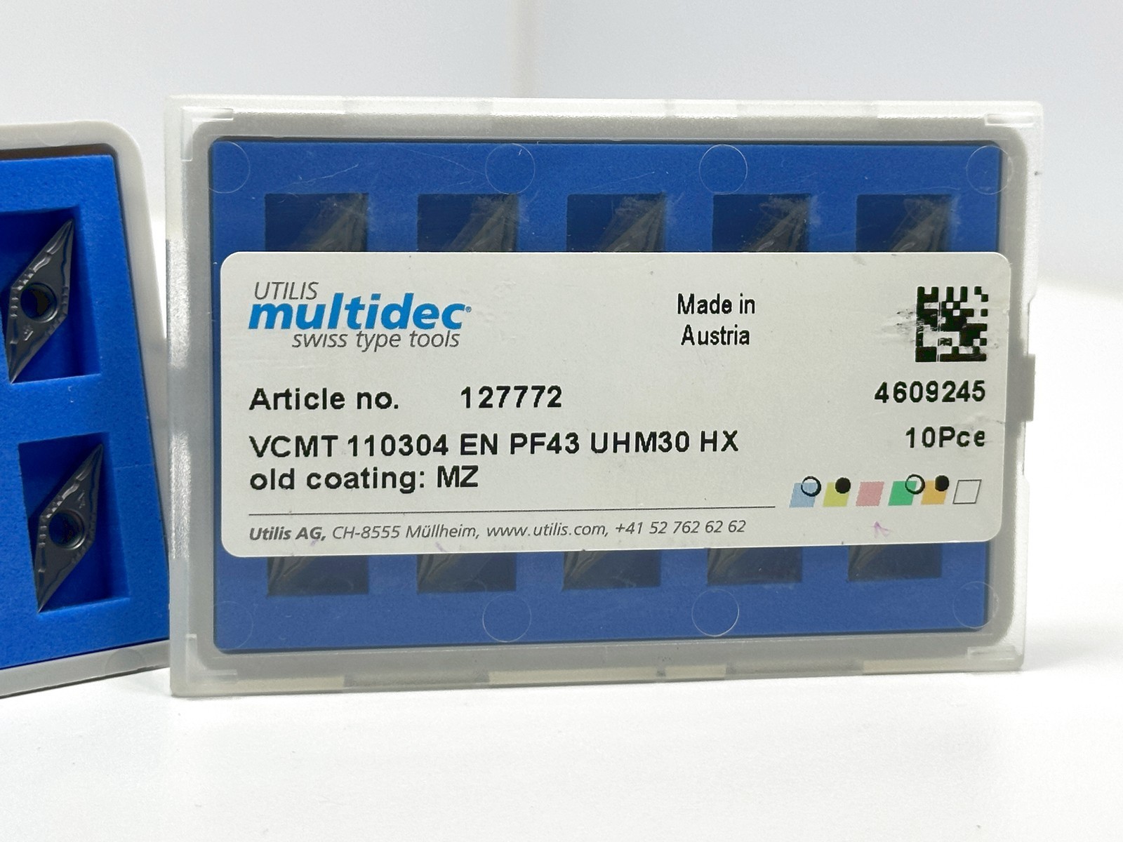 UTILIS MULTIDEC VCMT 110304 EN PF43 UHM30 HX | New Carbide Inserts | 19pcs