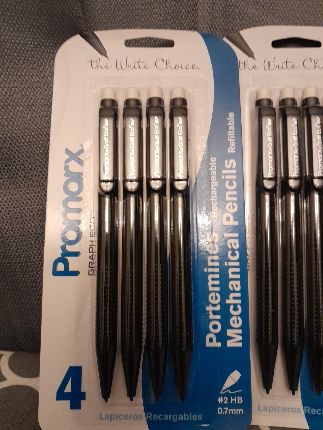 ProMarx Mechanical Pencils Portemines Refillable 0.7 HB#2 Graff Eco. Get 3 Packs