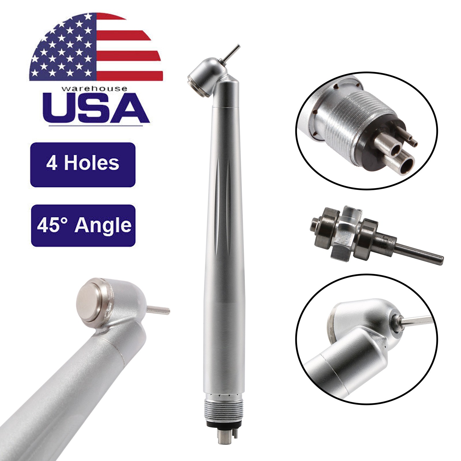 USA Yabangbang Dental 45 Degree Surgical High Speed Handpiece Push Button JH1