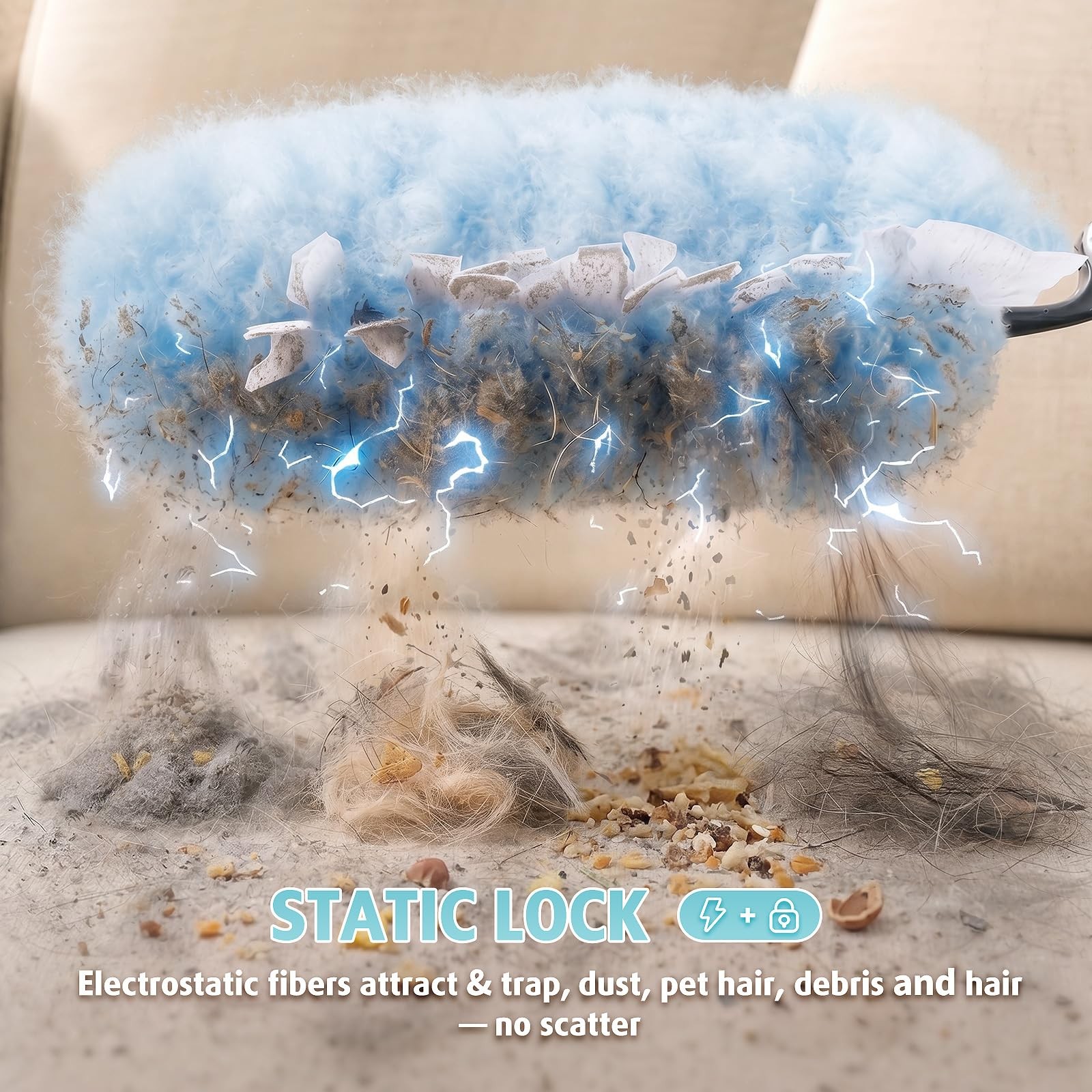 30 Count Duster Kit Refills 1*3 ft Extendable+30 Count, 30 Count+ 1 Handle