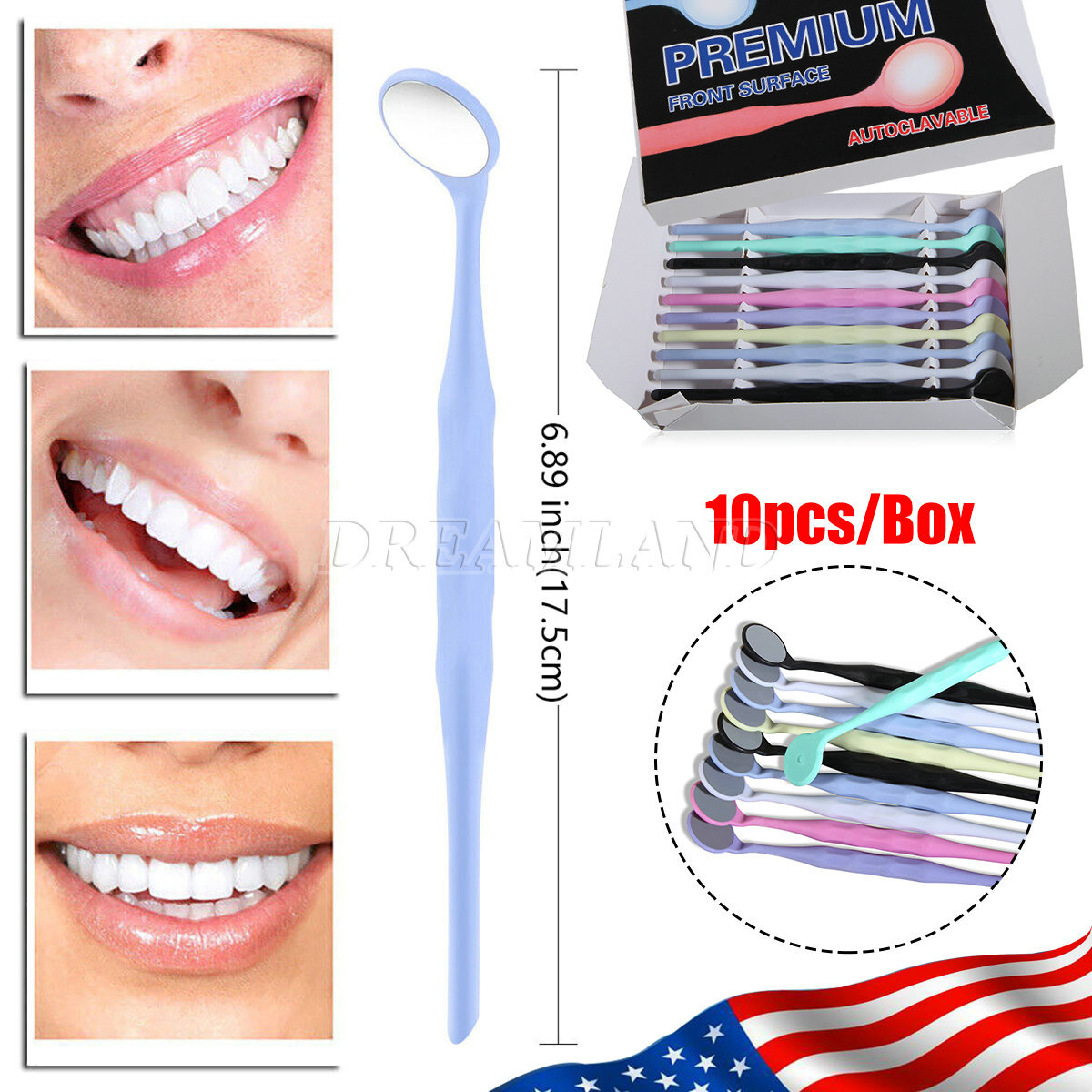 Anti-fog Oral Double Sides Oral Mirrors Dental Mouth Mirror Reflector w Handle
