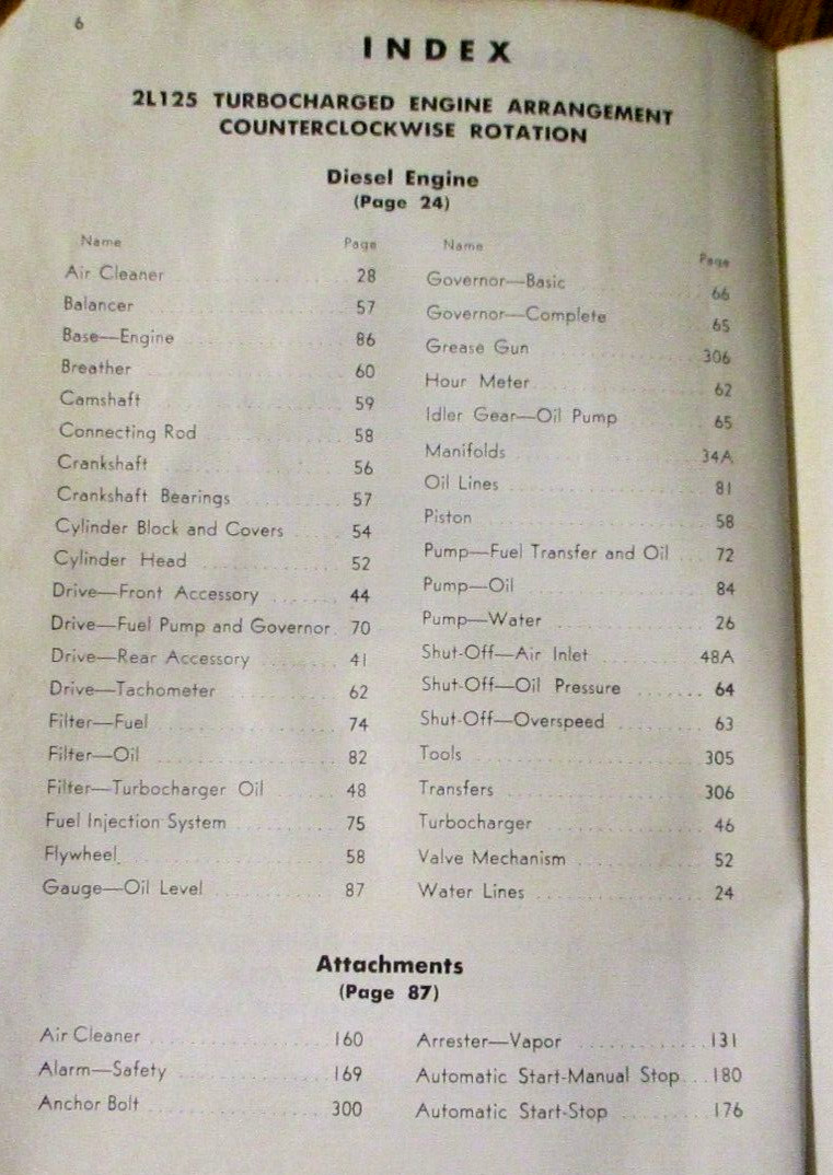 Caterpillar D375 Engine Parts Book Catalog Manual s/n 4381 to 4381226 Inclusive