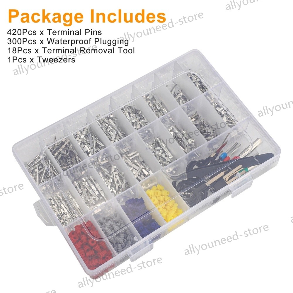 739Pcs Terminal Removal Tool Wire Seals Automotive Electrical Connector Pins Kit