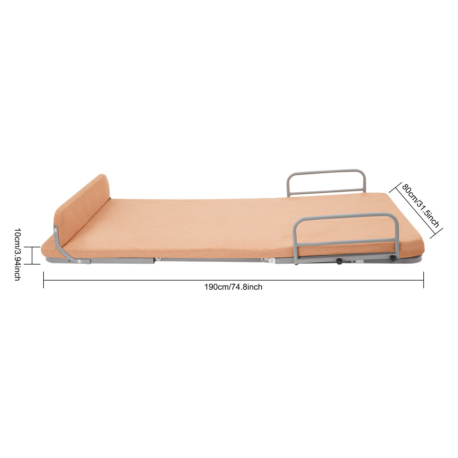 Electric Lifting Bed Backrest w/ Mattress Adjustable Back Rest Support Powered