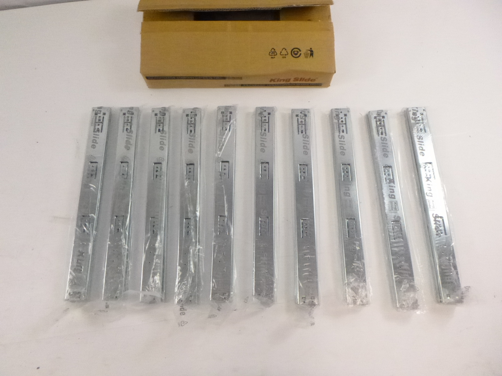 10 Pair 18″ King Slide 280-973 Frameless Soft-Close Full-Extension Drawer Slides