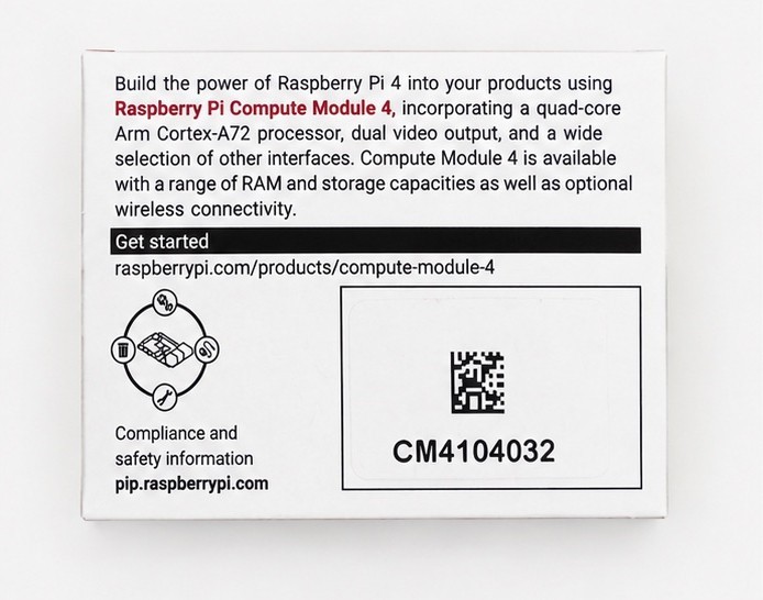Raspberry Pi Compute Module 4 (CM4) – Wireless / 4GB RAM / 32GB eMMC – CM4104032