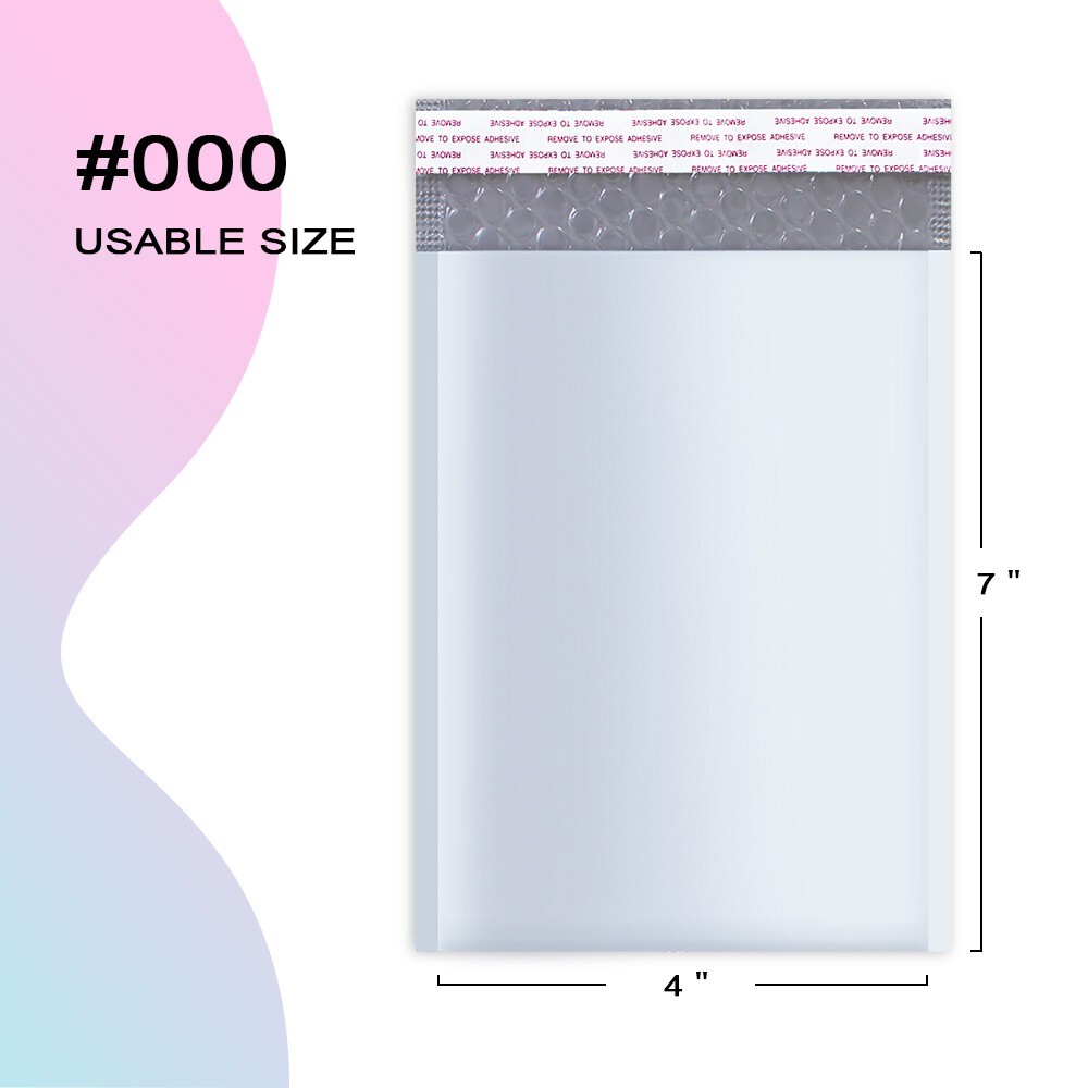 1000 #000 4×8 Poly Bubble Shipping Mailing Bags Padded Envelopes Self Seal