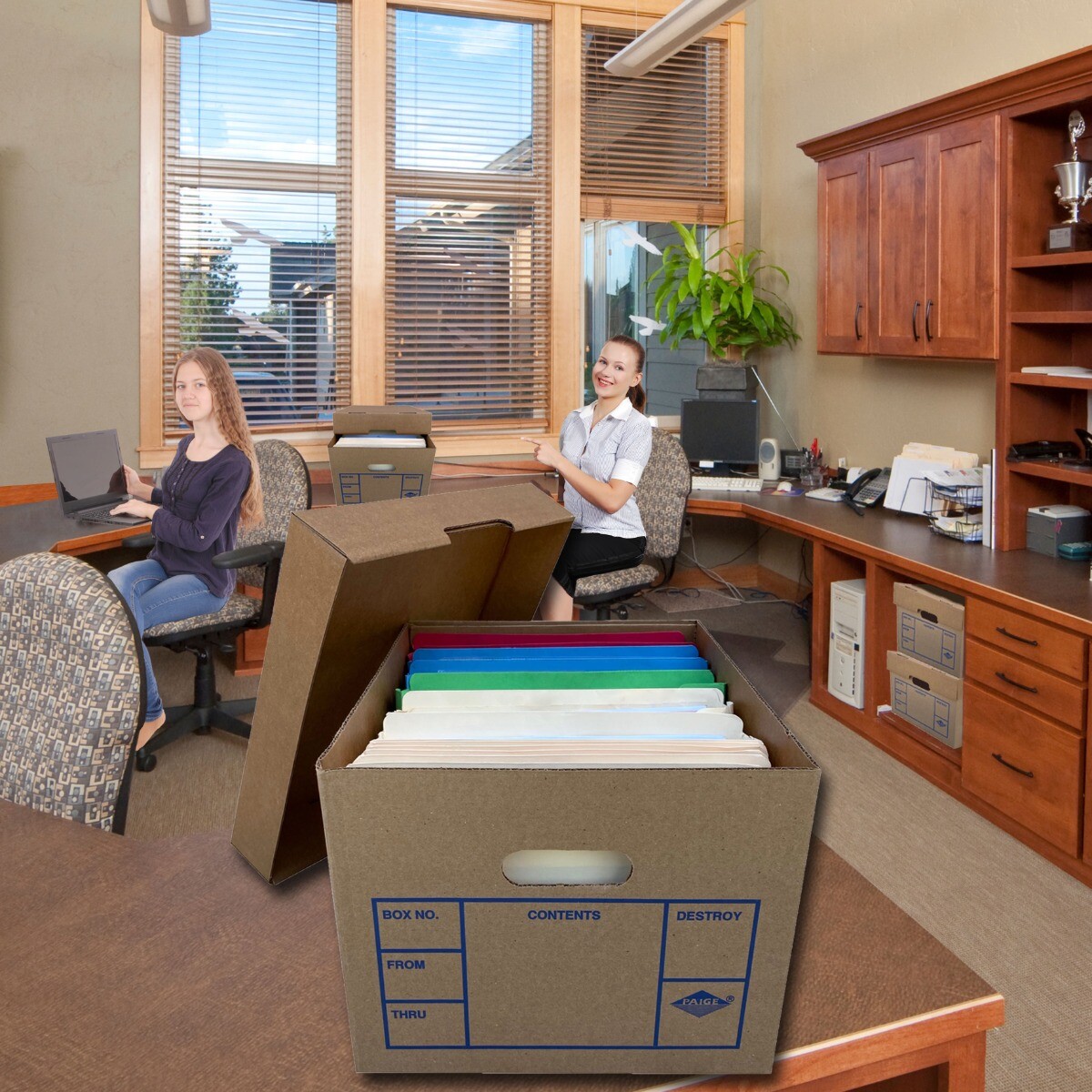 UBMOVE File Boxes 200# Strength, Small, 15″ x 12″ x 10″, 15 Pack