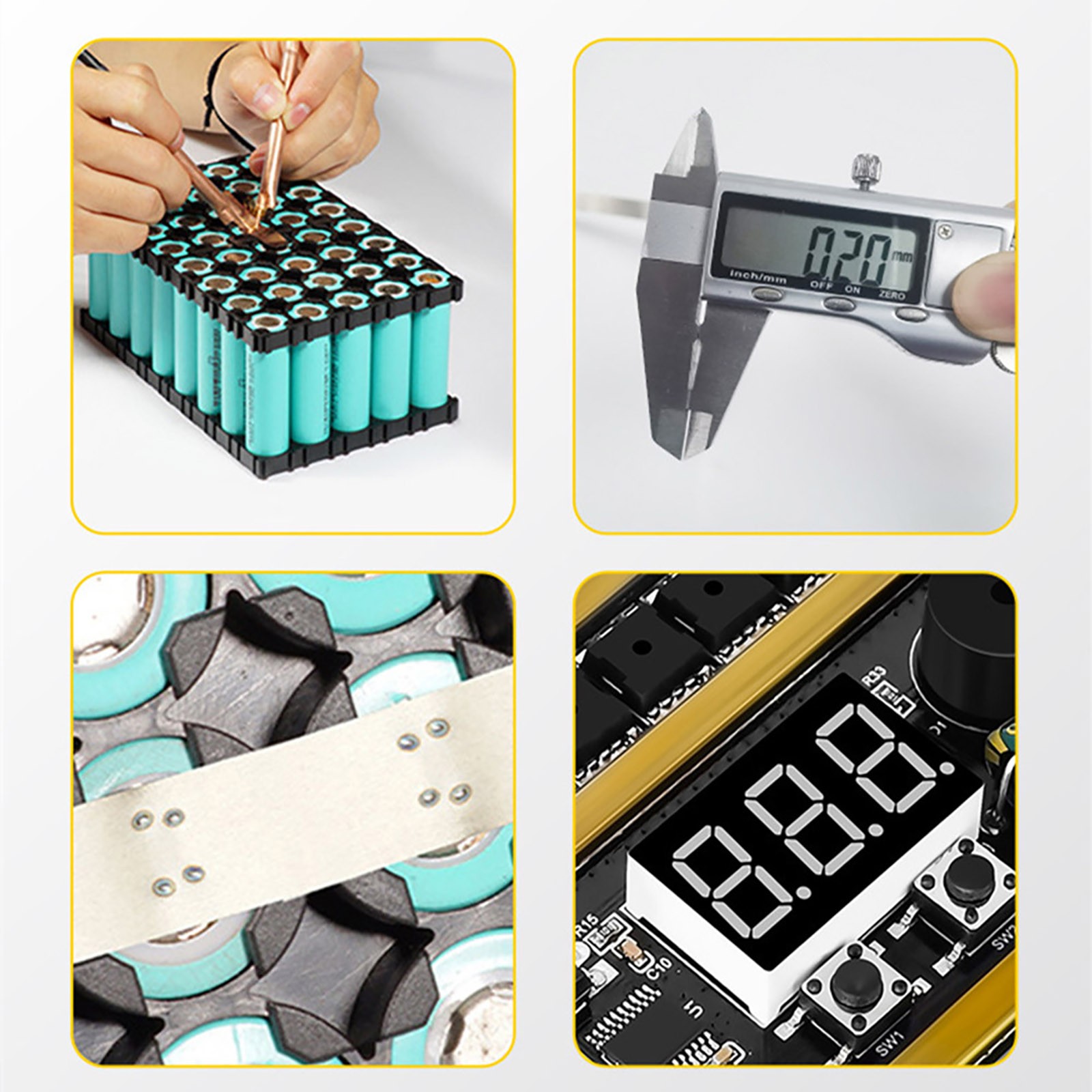 DIY Portable Mini Spot Welder Machine 8-24V Voltmeter For 18650 Lithium Battery