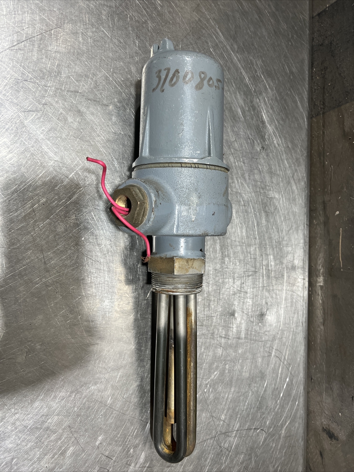 Used Surplus INDEECO Immersion heater Cat No 25-SSTA-4C-E 230V 1875 Watts 1 ph