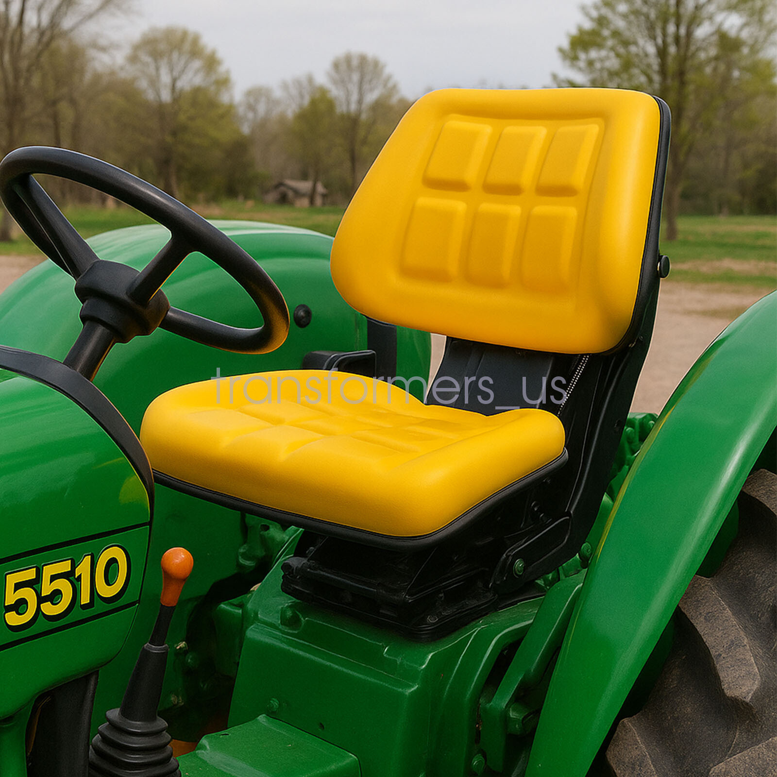 Yellow Tractor Suspension Seat Fit John Deere 5200 5210 5300 5310 5510