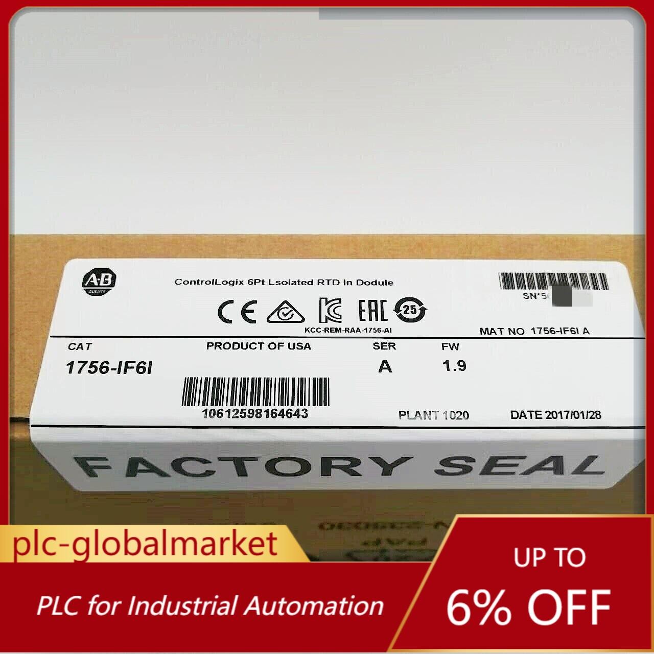 NEW Sealed AB 1756-IF6I ControlLogix 6Point Isolated A/I Module US Free Tax