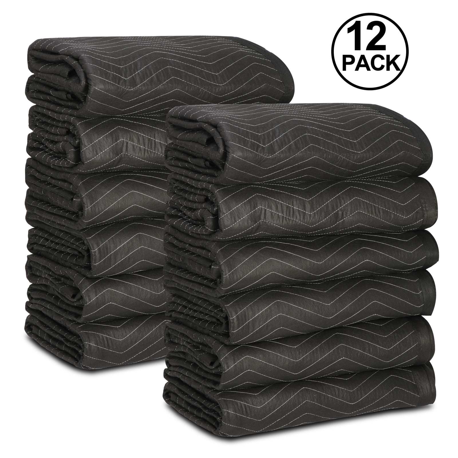12 Heavy Duty Moving Packing Blankets Ultra Thick Pro 72″ x 80″ Furniture Pads