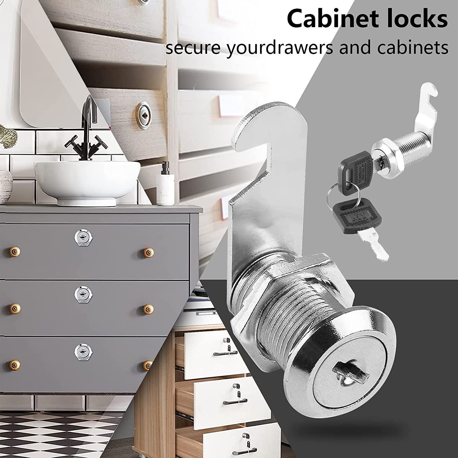 6Universal Craftsman Tool Box Lock Chest Key Storage Truck Safe Cylinder Cabinet
