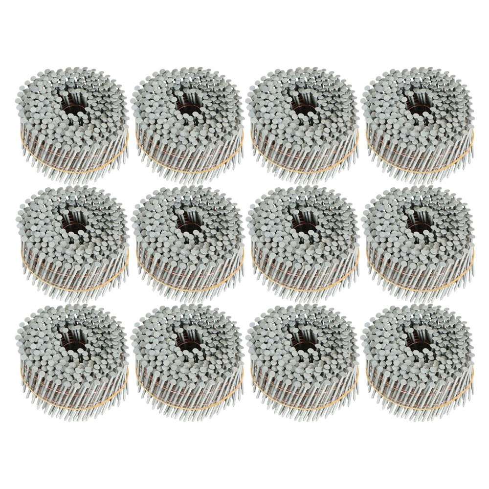 3600Pc Siding Nails 2-1/2 «x .092» 15 Degree Collated Wire Coil Full Round Head