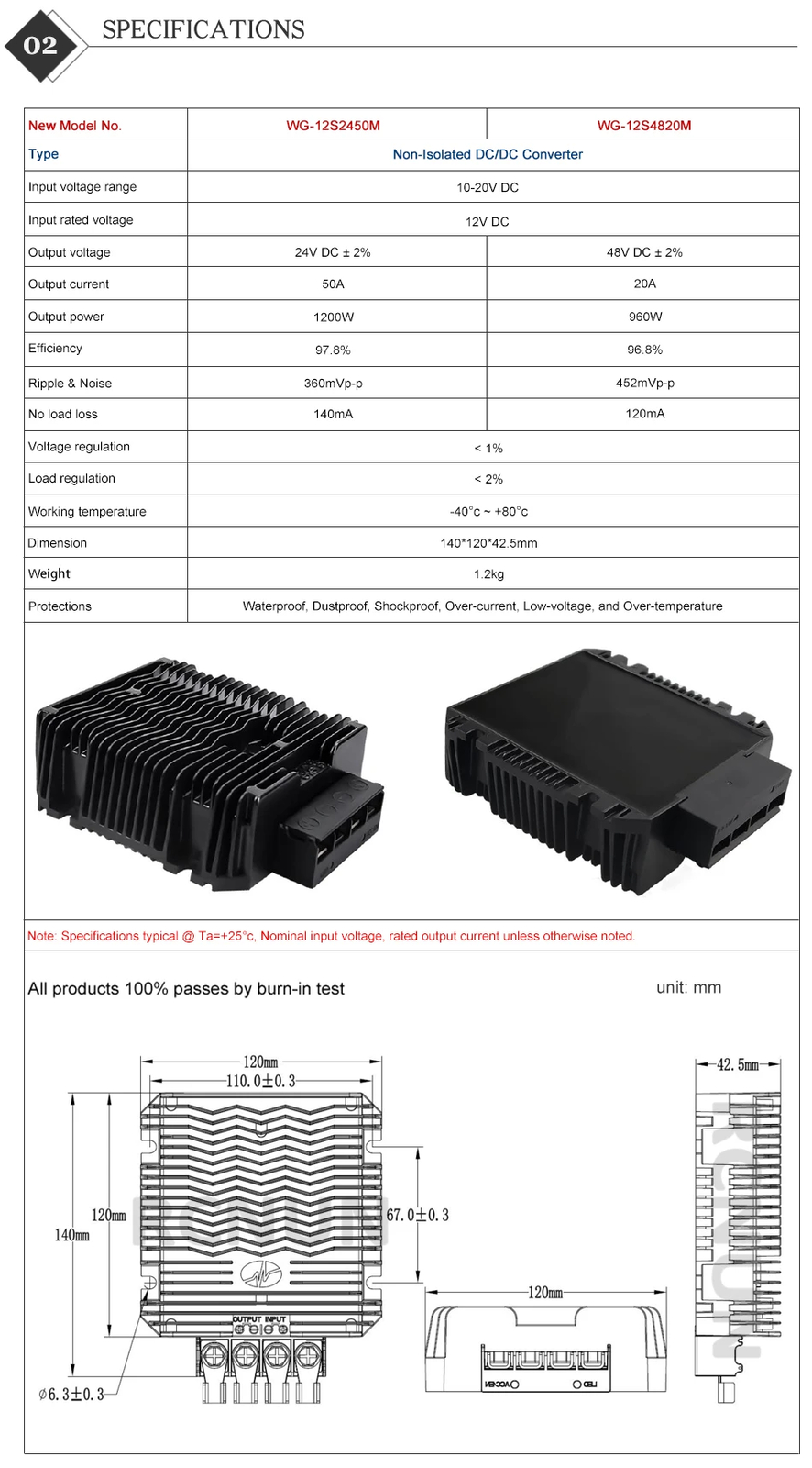12V to 24V 48V 20A 50A DC to DC Converter Step up Booster Regulator Boat Vehicle