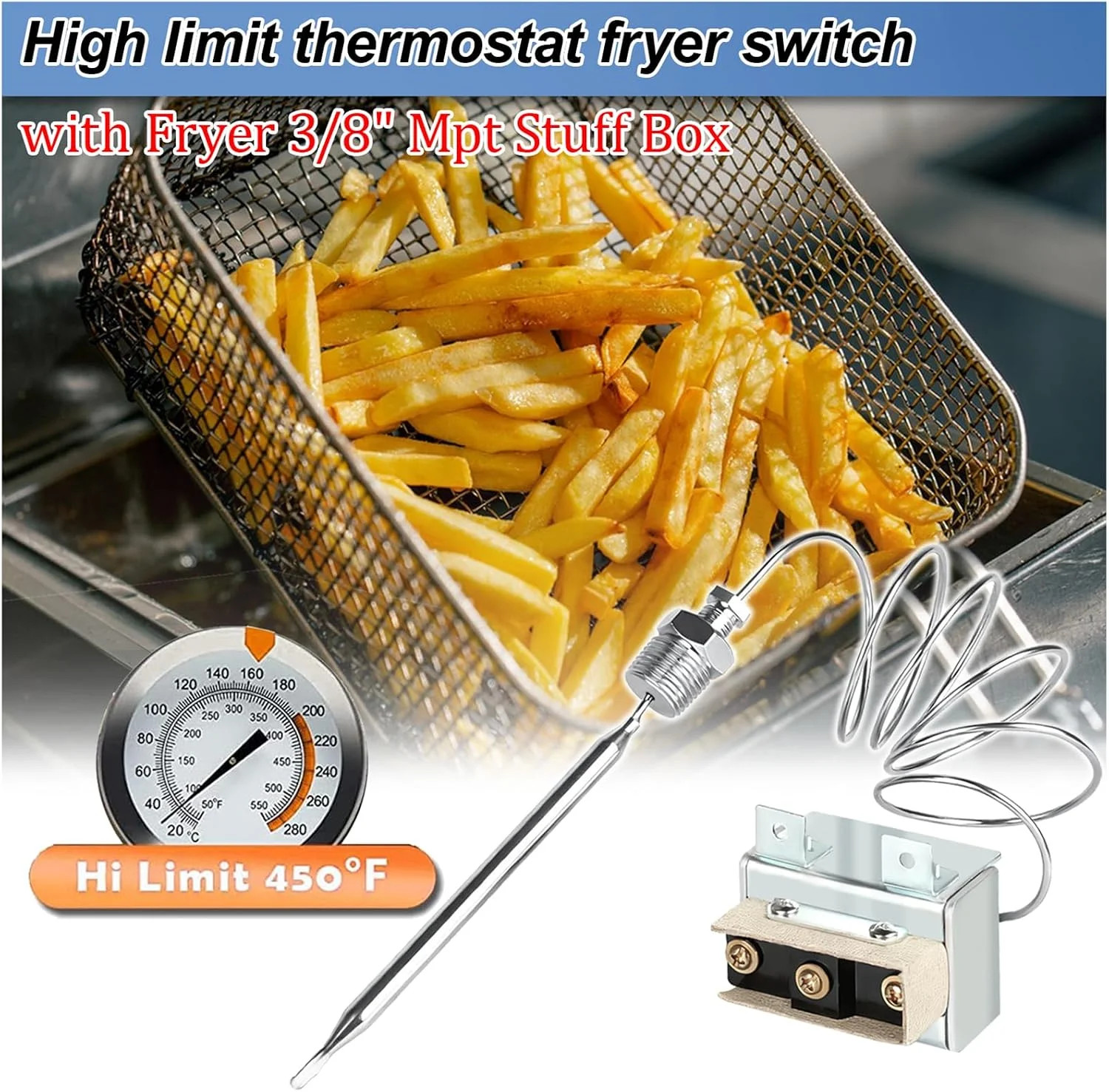 1177 High Limit Thermostat Fryer Switch LCCM200300 Compatible With ATOSA 3010300