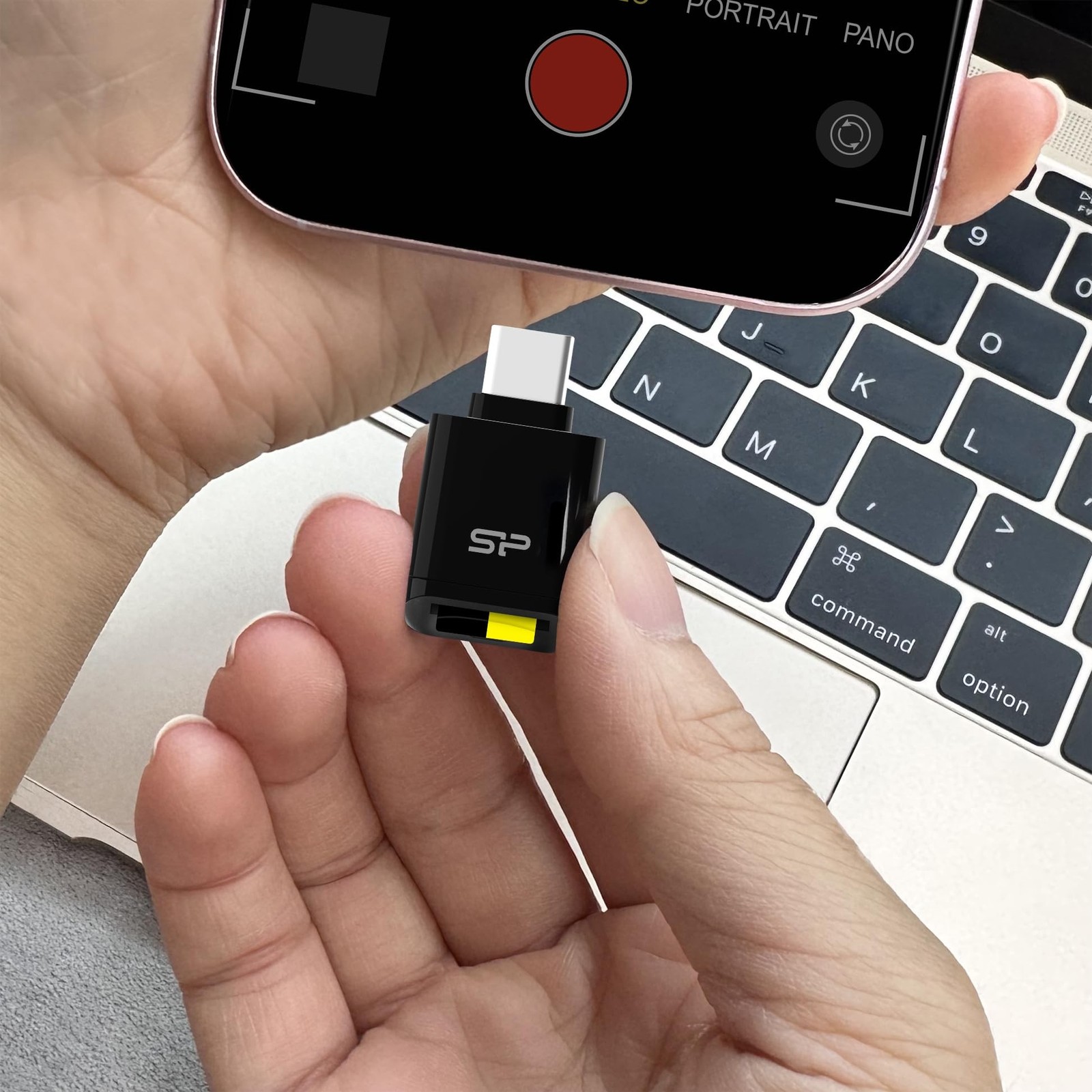 Silicon Power USB Type-C MicroSD Card Reader C200 SPU3CTMREDC2000K
