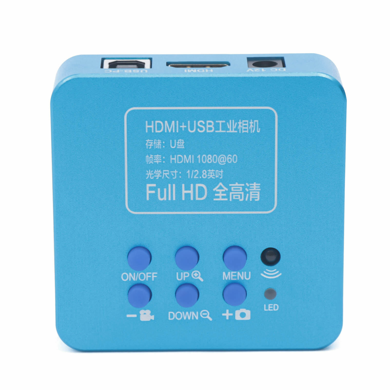HD 1080p HDMI Industrial Digital Video Microscope Camera C Mount USB Blue NEW !