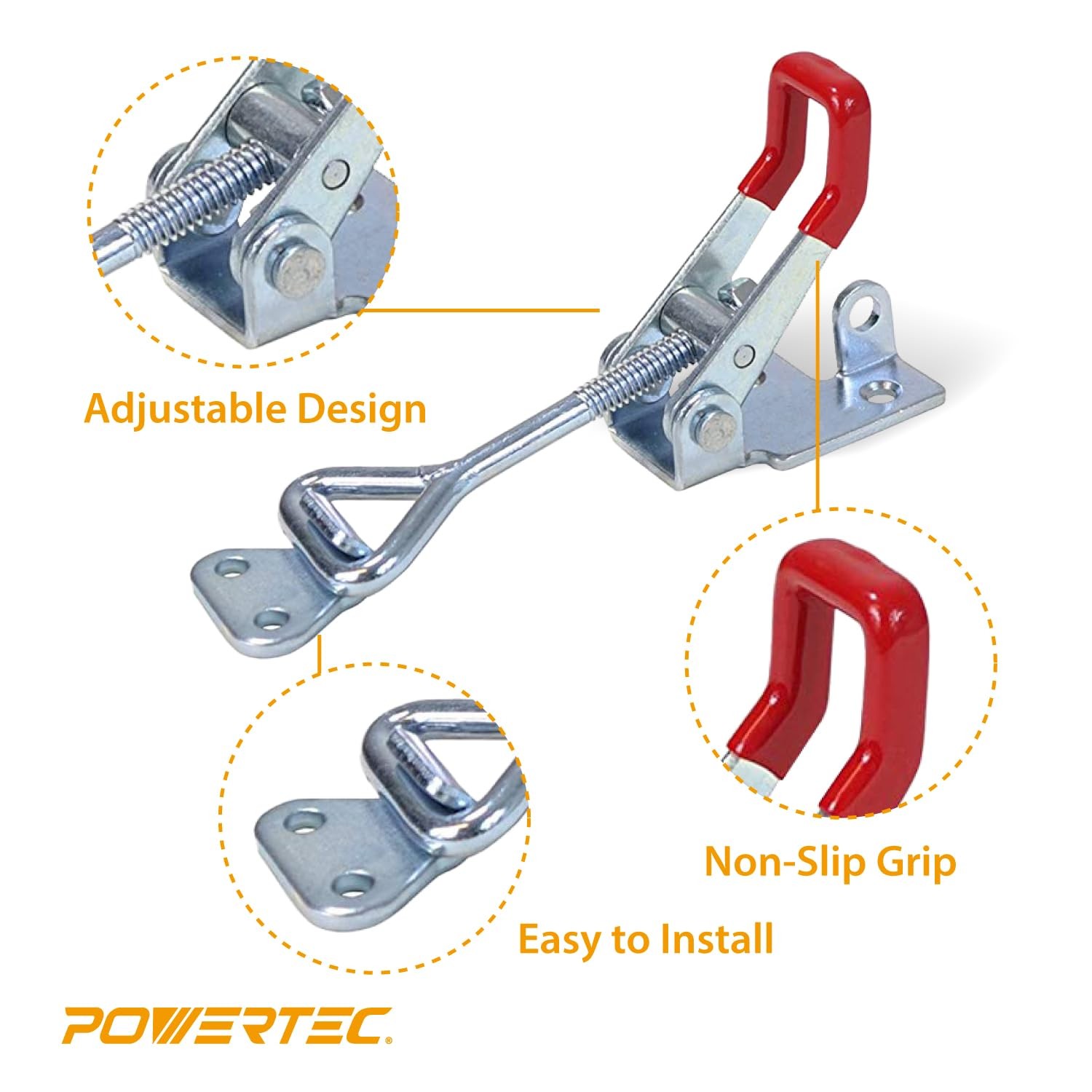 4 Pack HeavyDuty Toggle Latches 400 lbs Holding Capacity Zinc Plated for Cabine