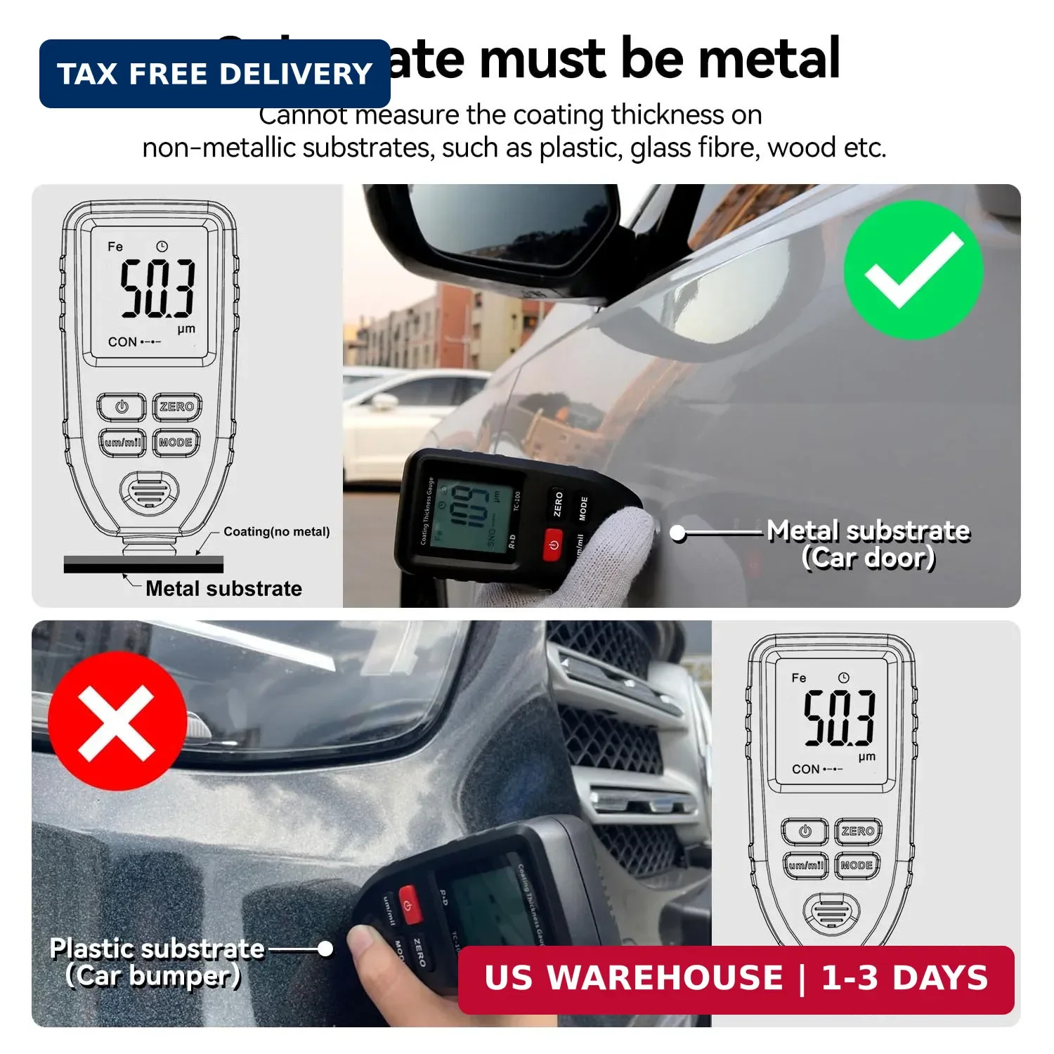Car Coating Thickness Meter Paint Mil Gauge | For Used Car Buyers, Check Origina