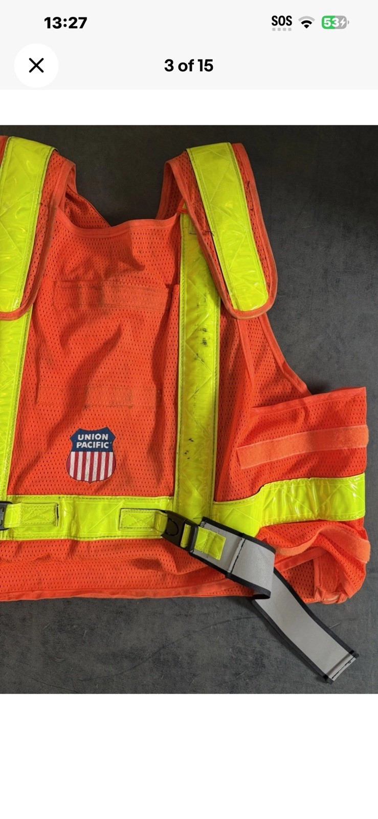 Authentic Union Pacific Railroad Safety Vest | ORR Safety | Distressed / AS-IS