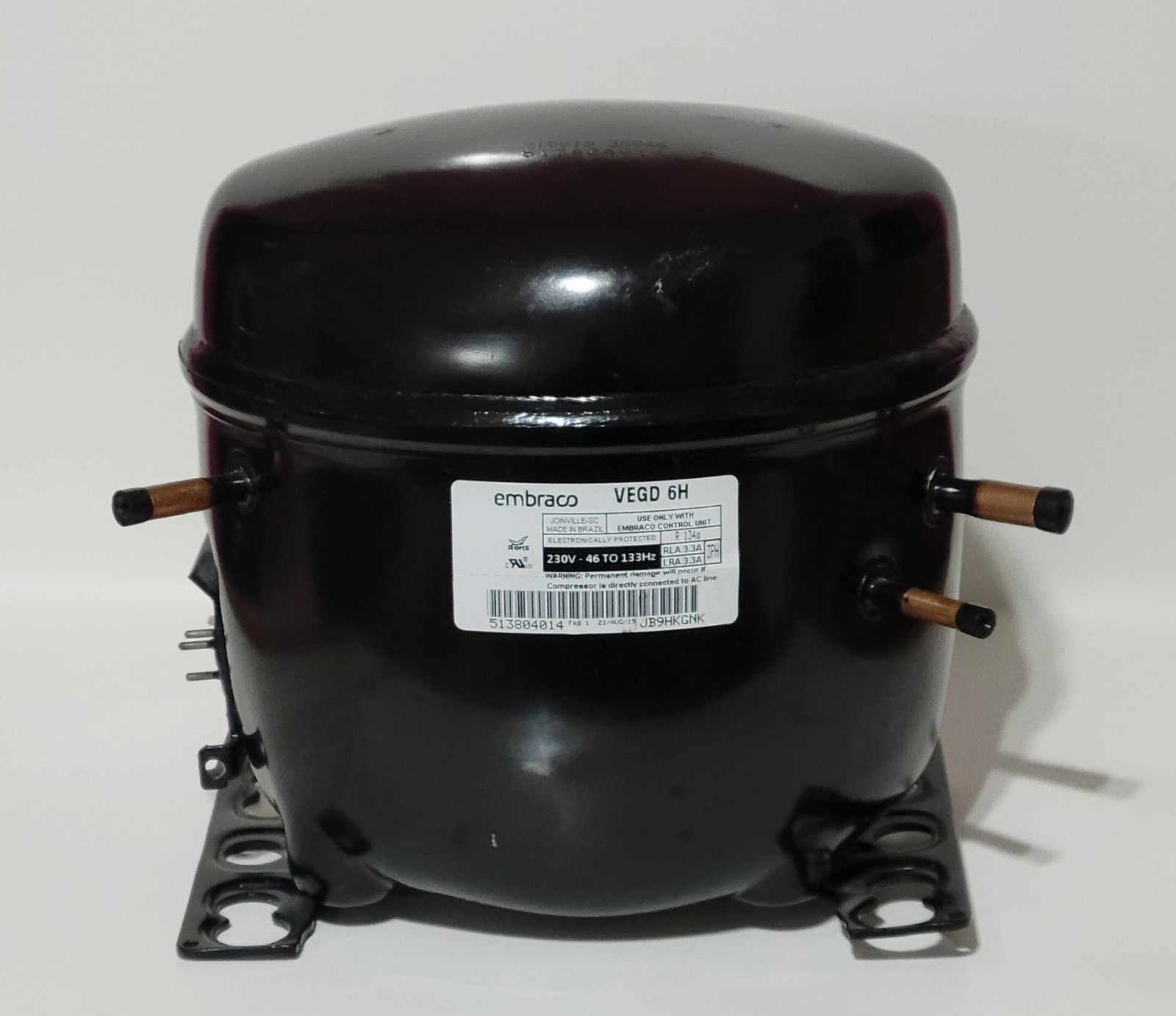 New/Other Embraco VEGD 6H Inverter Compressor R134a (As-Is / Untested )