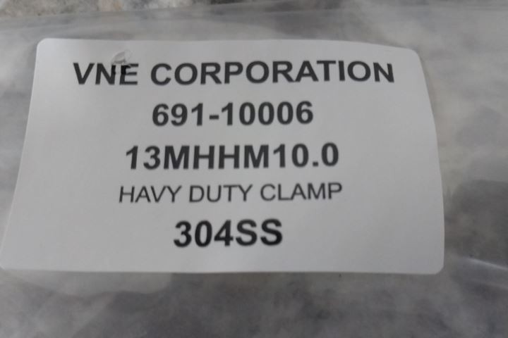 VNE Corporation 13MHHM10.0 4 Pk 10 In Tube OD 304SS Single-Pin Heavy Duty Clamp