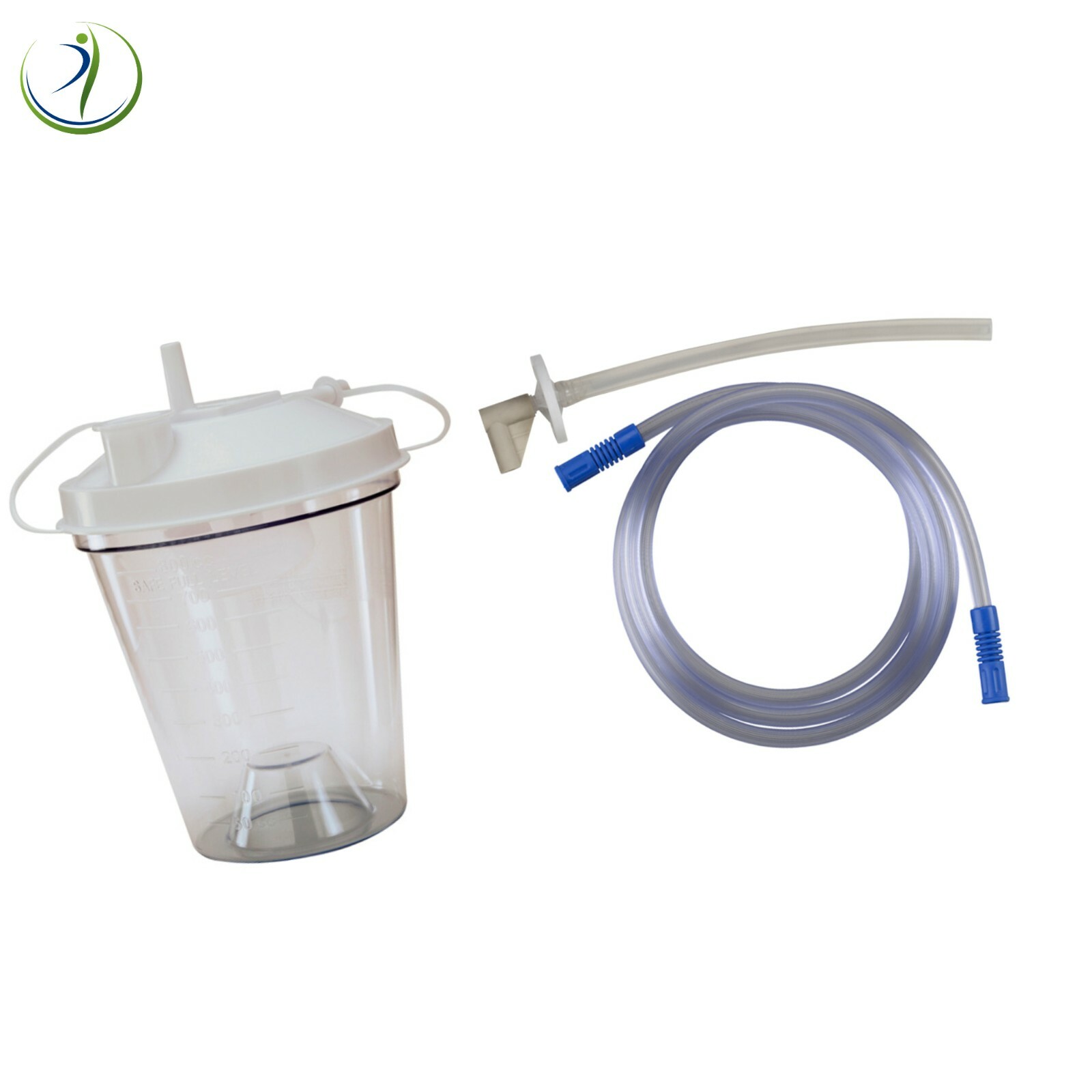 Suction Canister 800 mL Turret Lid Float Valve & Suction Hose Plastic Graduated