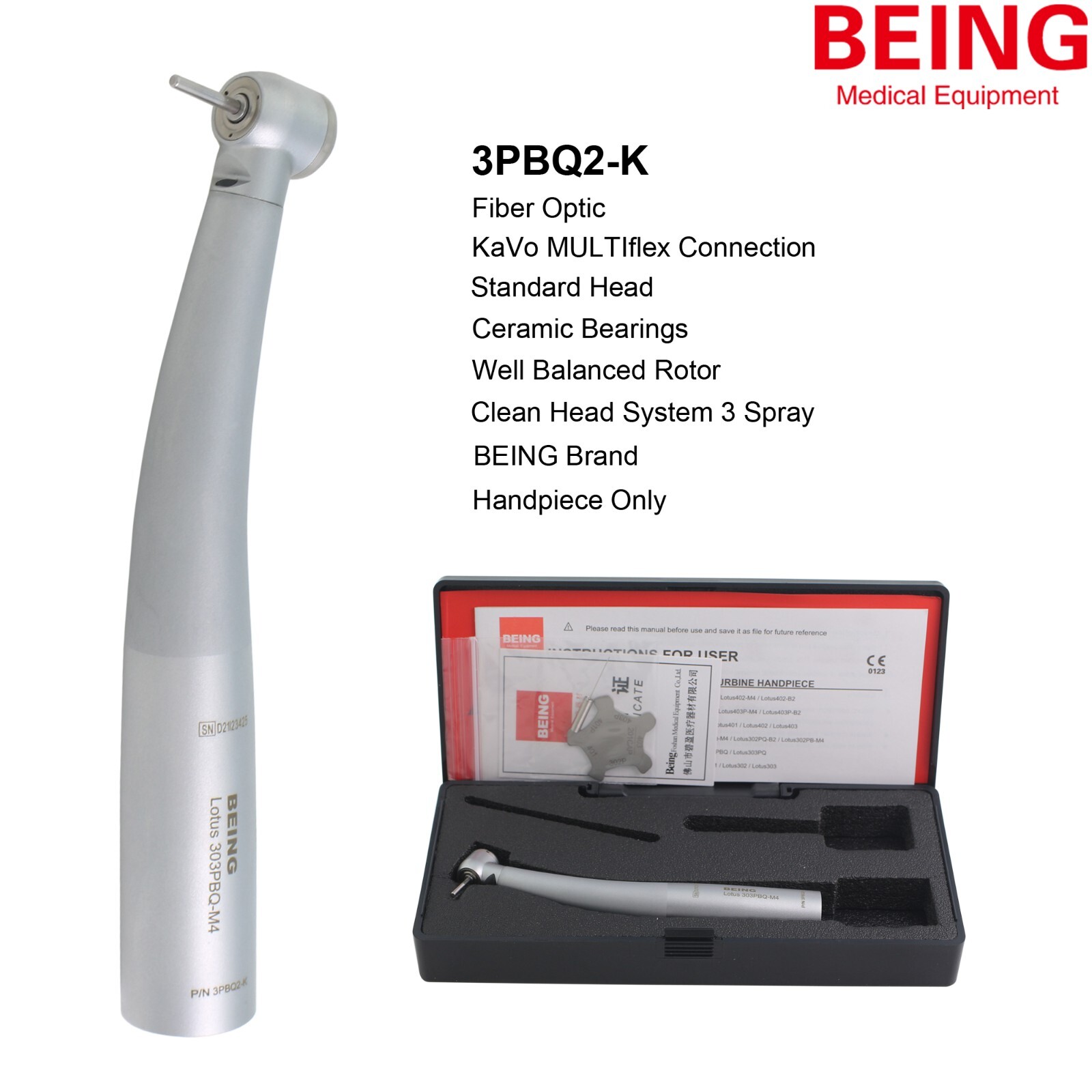 COXO Dental Turbine High Speed Handpiece Fiber Optic Mini KAVO Multiflex Coupler