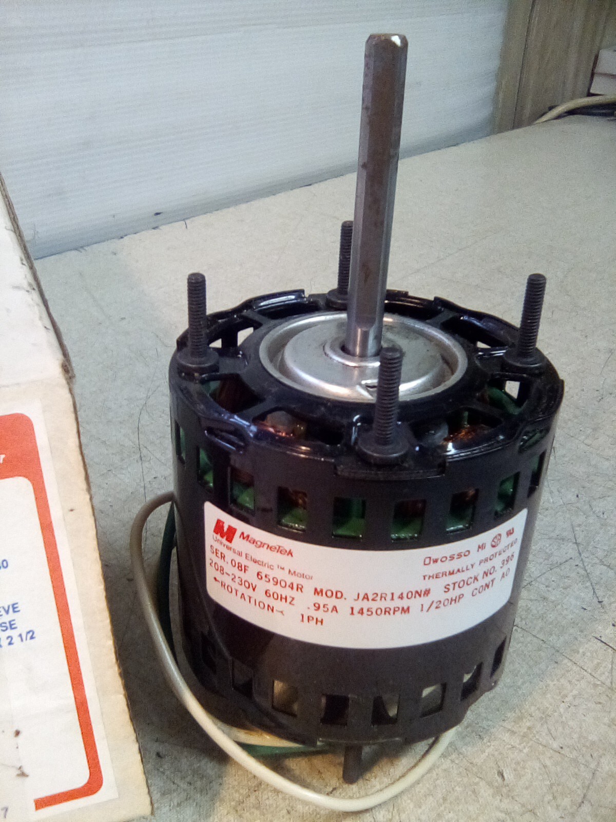 Magnetek 396 JA2R140N 1/20 HP 1450 RPM Universal Electric Motor