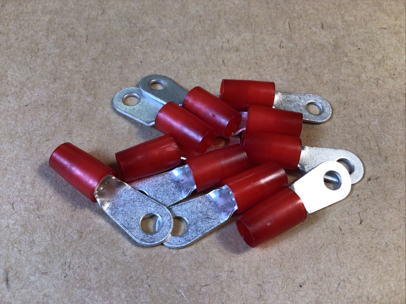 10 Pc. AMP 324043 Ring Tongue Terminal RING-047 8 AWG 10 TERMINYL 0.190 in. Ti